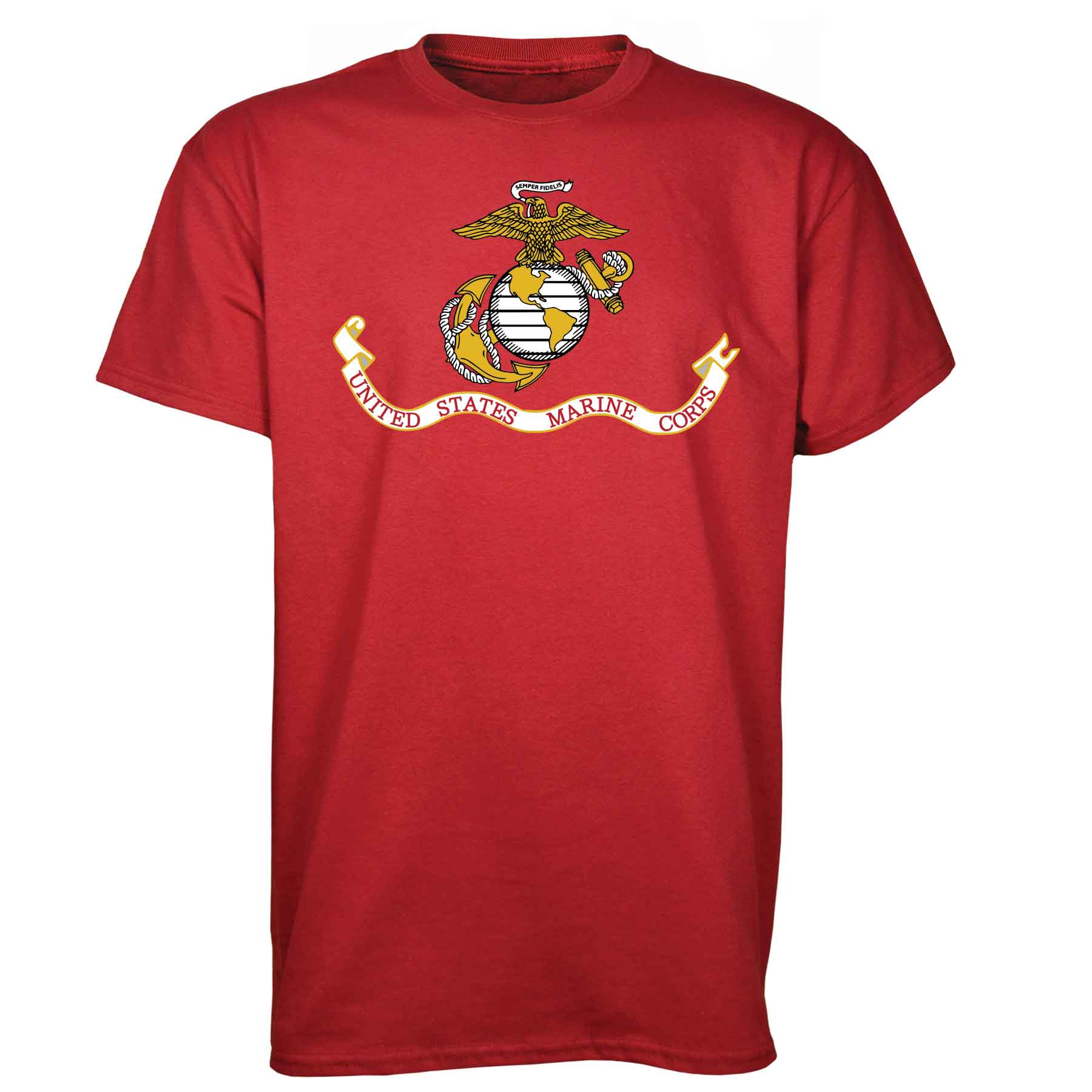 Marines EGA Emblem T-Shirt Red - Image 4