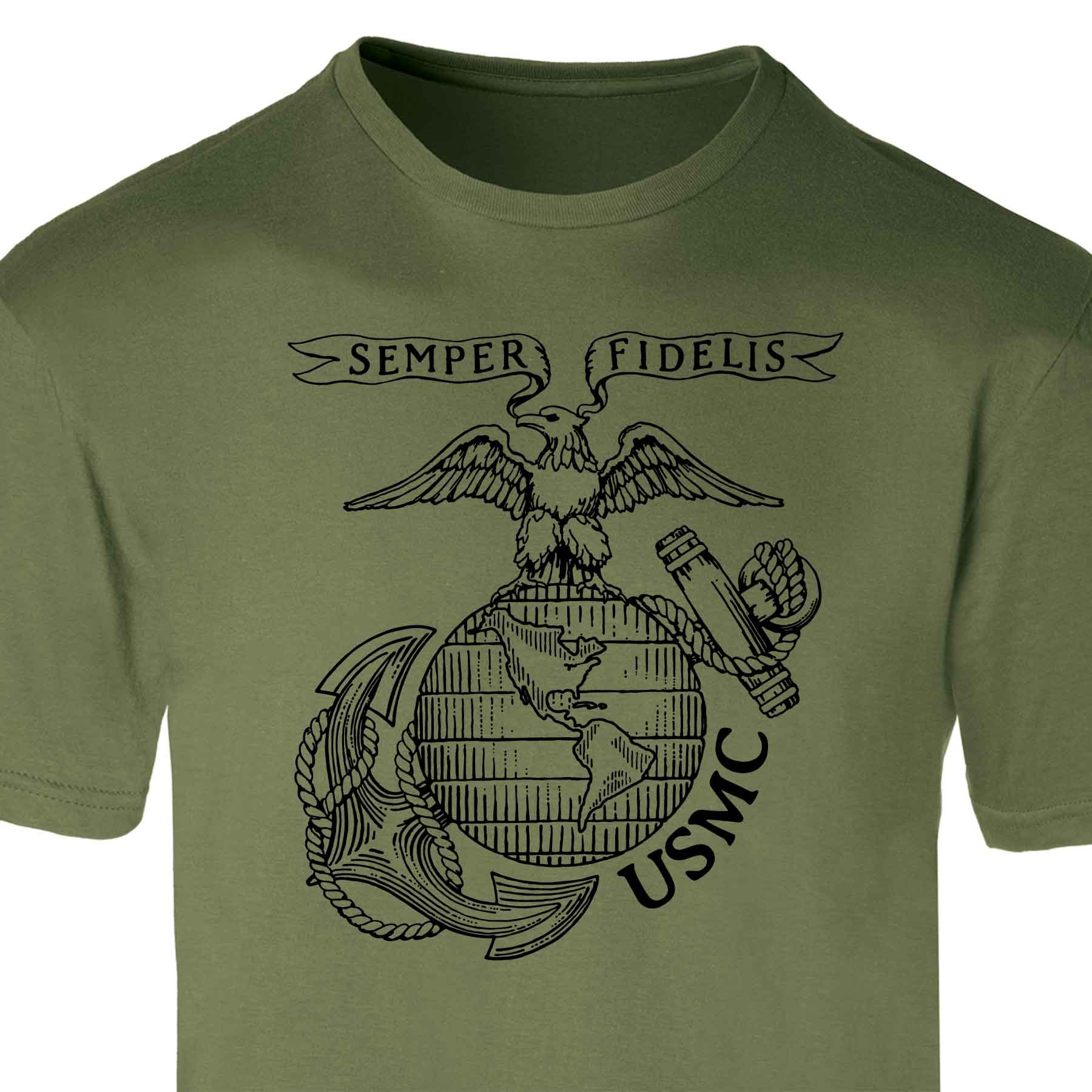Large Eagle, Globe, and Anchor T-shirt - Image 6