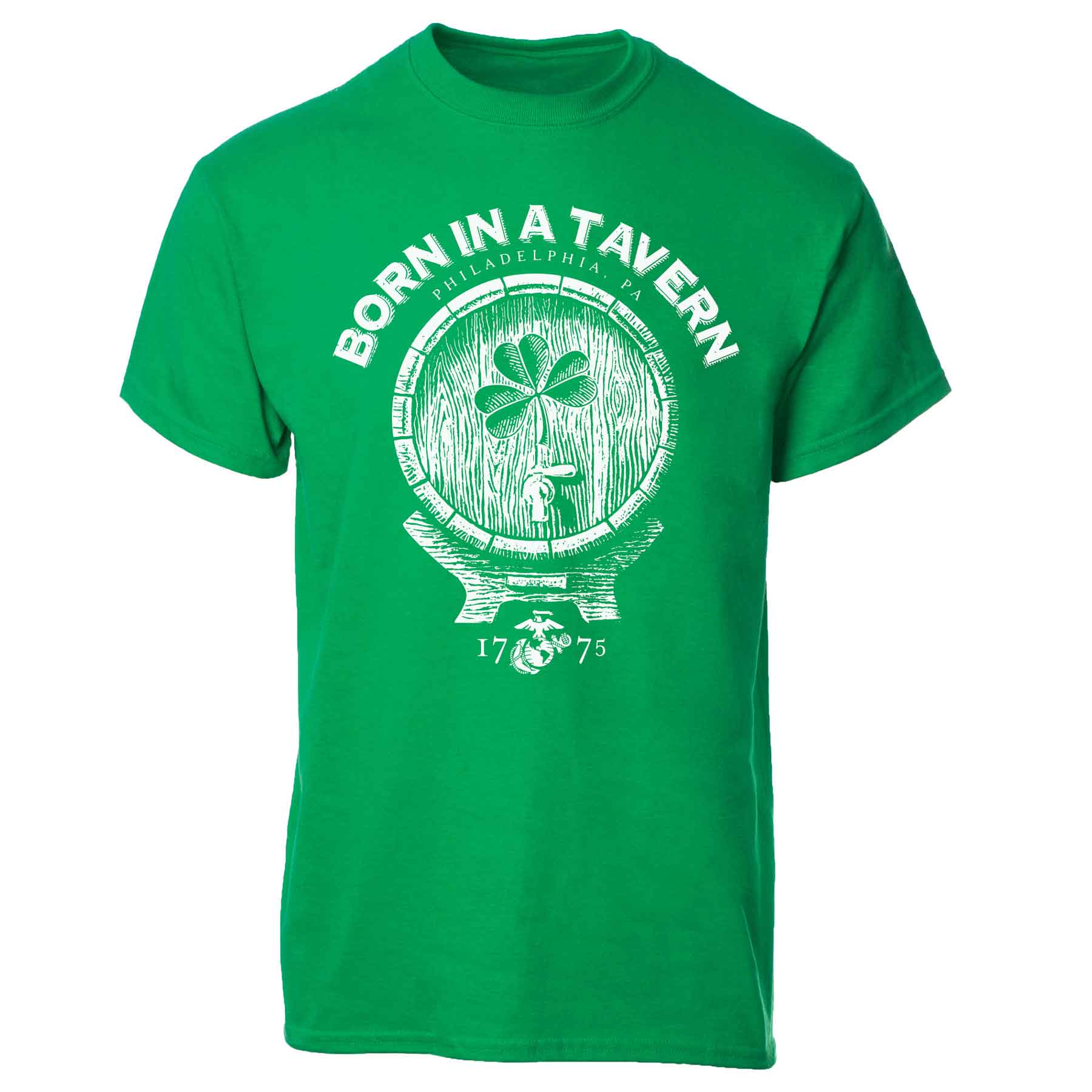 Born In A Tavern Shamrock T-shirt - Image 4