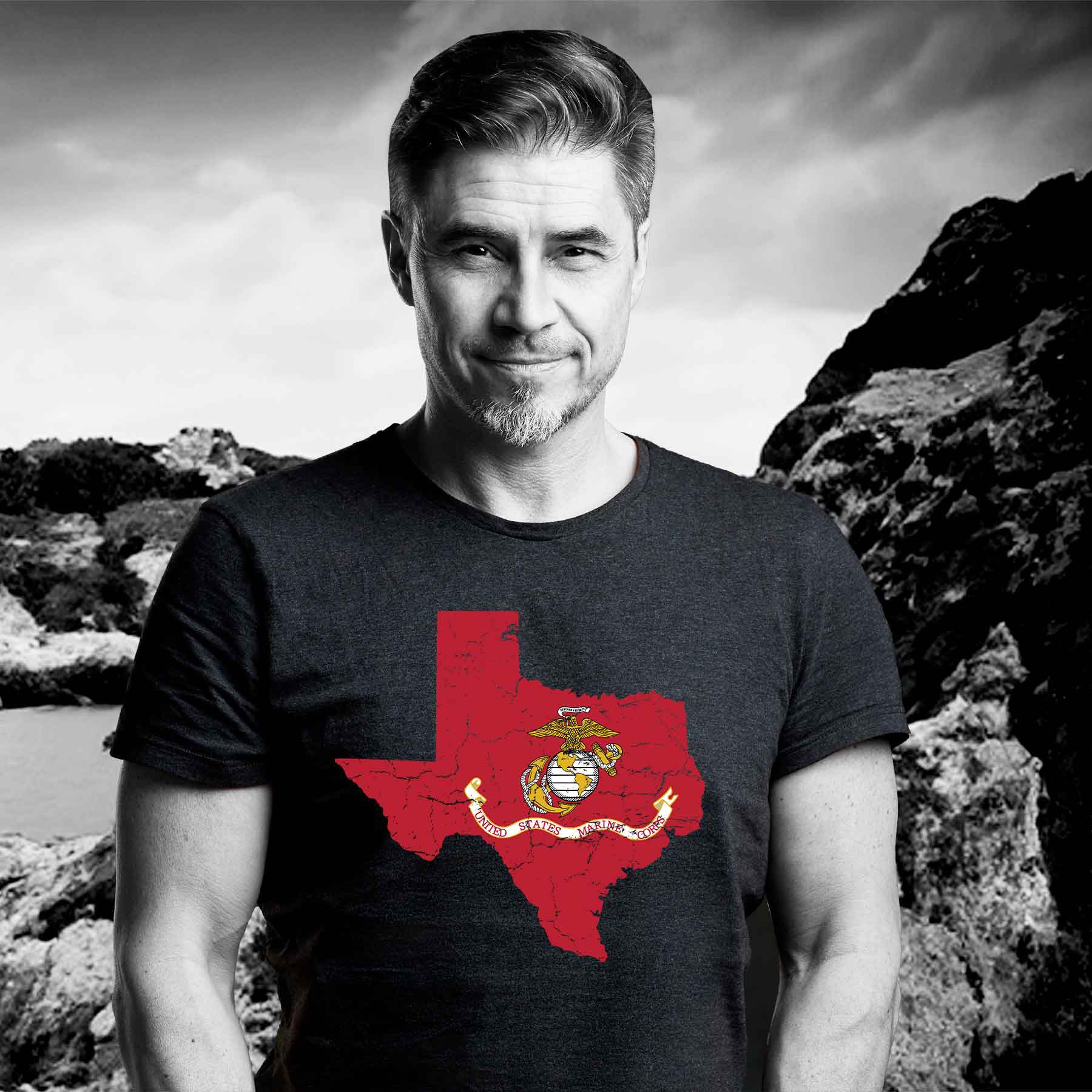Customizable USMC T-Shirt with Choose-your-State Option - Image 2