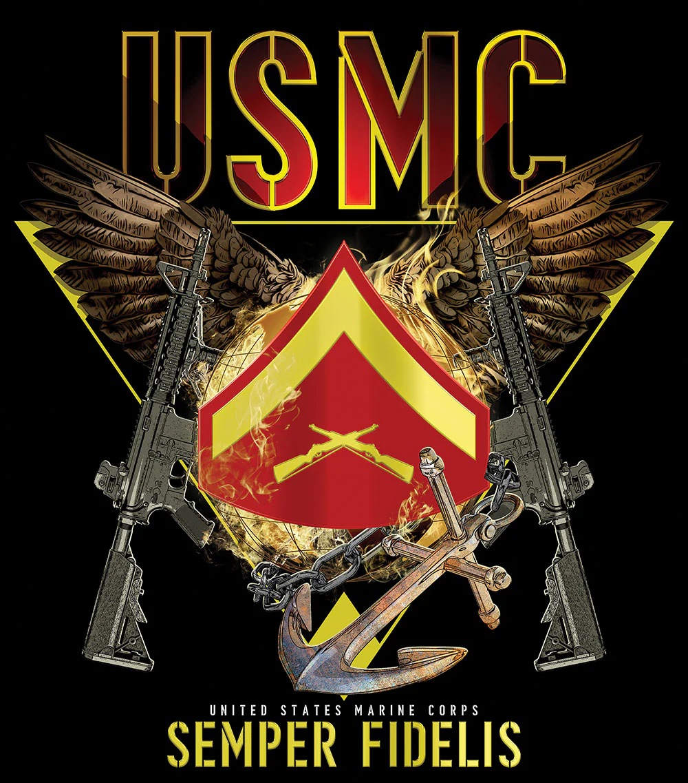 Exclusive Marine Corps T-shirt Customized by Rank - Image 6