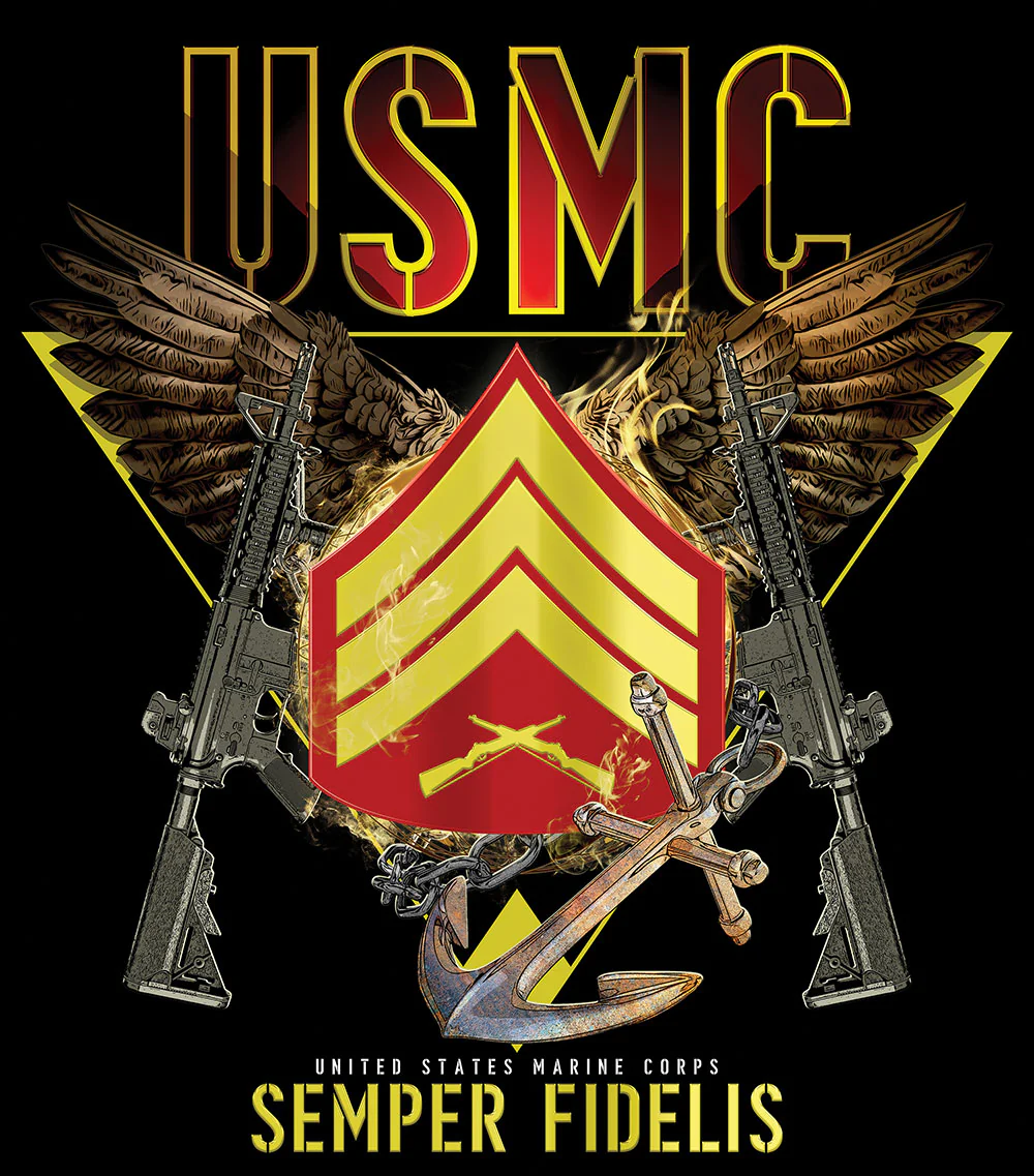 Exclusive Marine Corps T-shirt Customized by Rank - Image 8