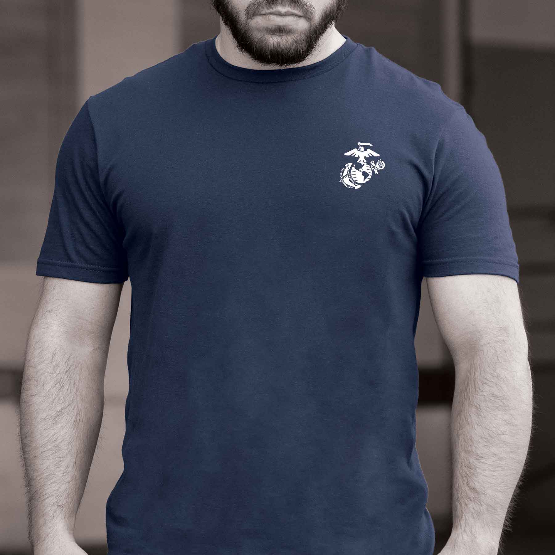Devil Dog Make No Mistake Back With Left Chest T-shirt - Image 2