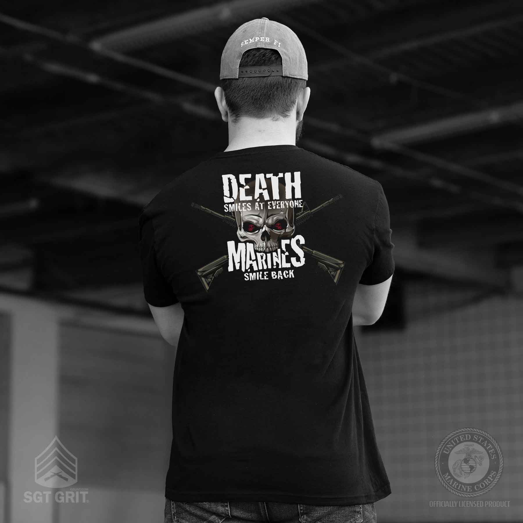 USMC Graphic "Marines Smile Back" Skull T-shirt - Image 6