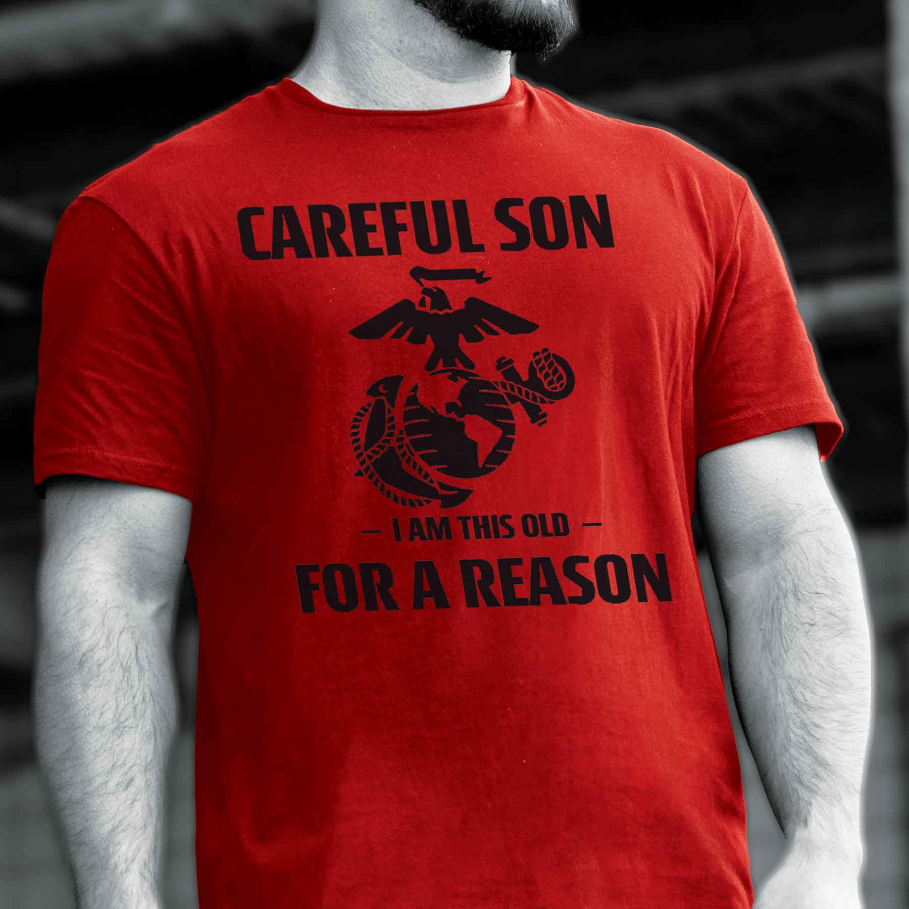Marine Graphic 'Careful Son' Short-Sleeve T-shirt - Image 11