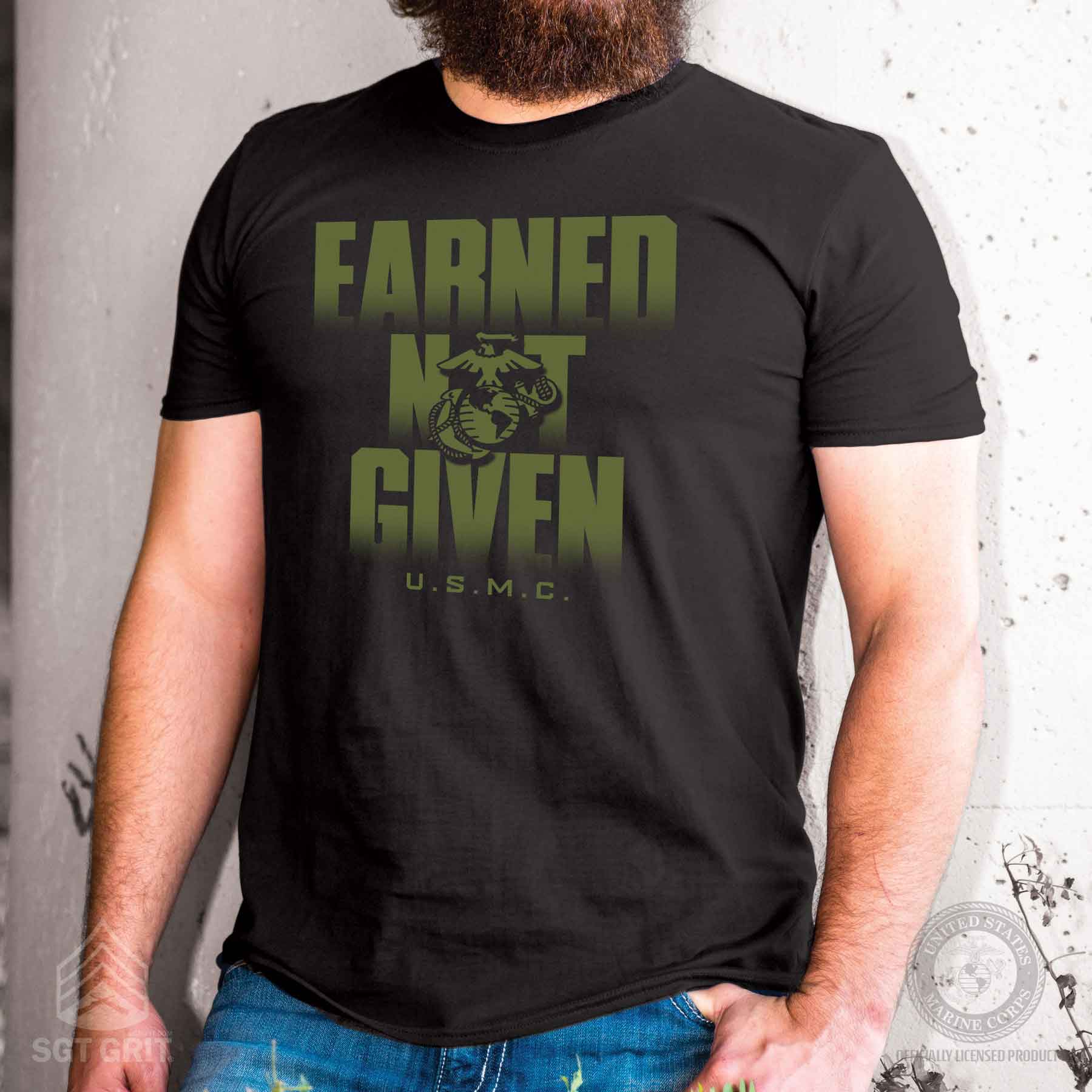 USMC Earned Not Given T-shirt - Image 2
