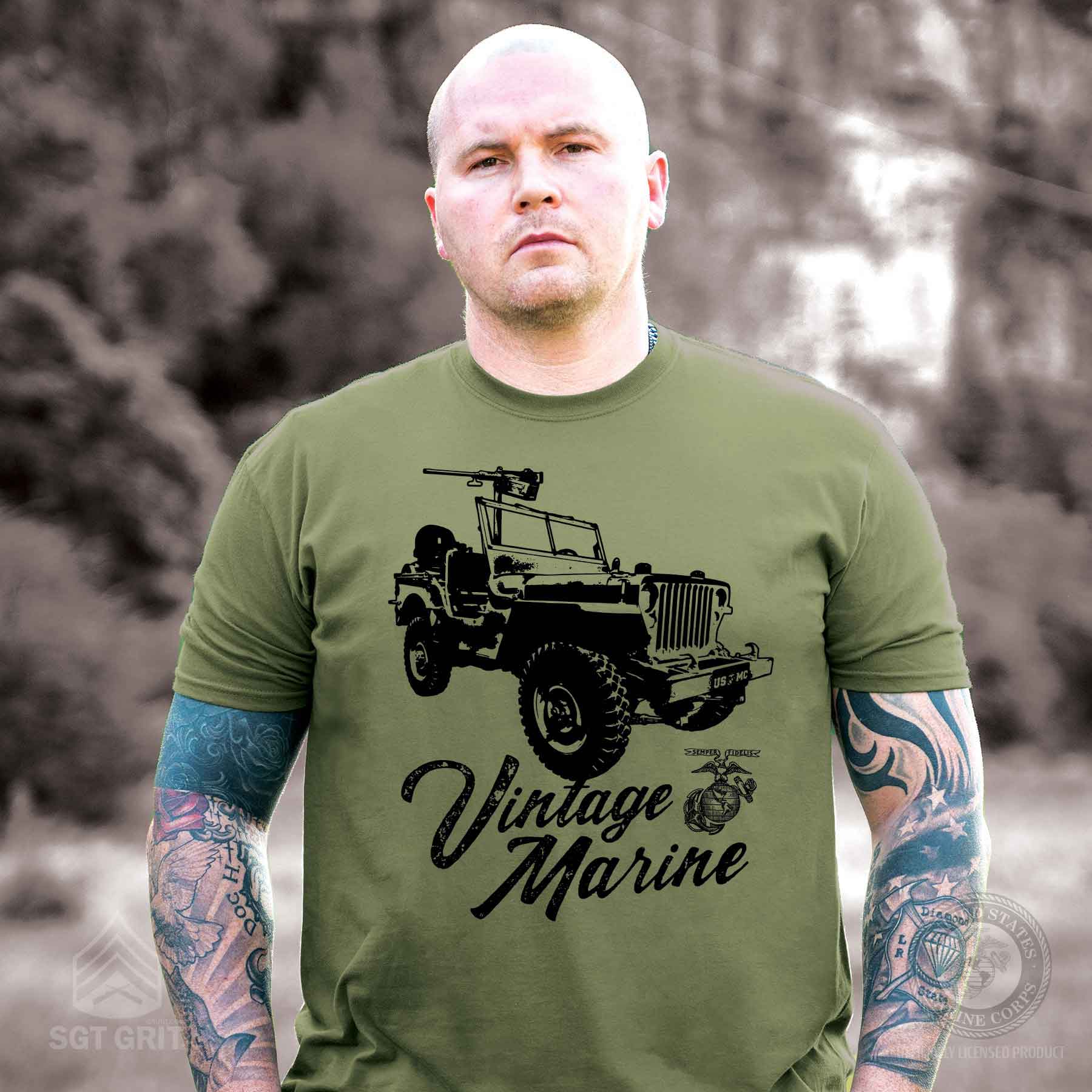Vintage Marine Jeep T-shirt - Image 2
