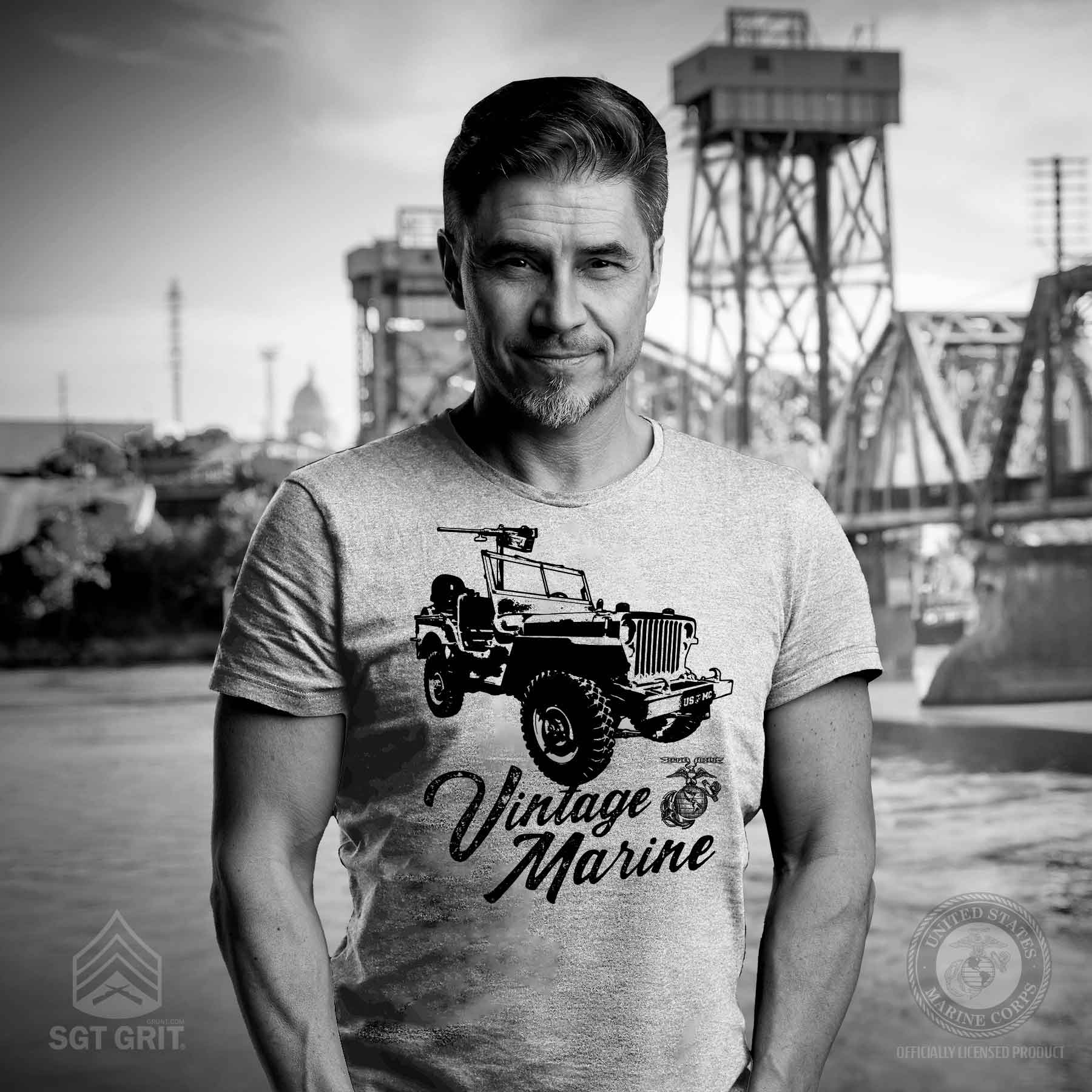 Vintage Marine Jeep T-shirt - Image 6