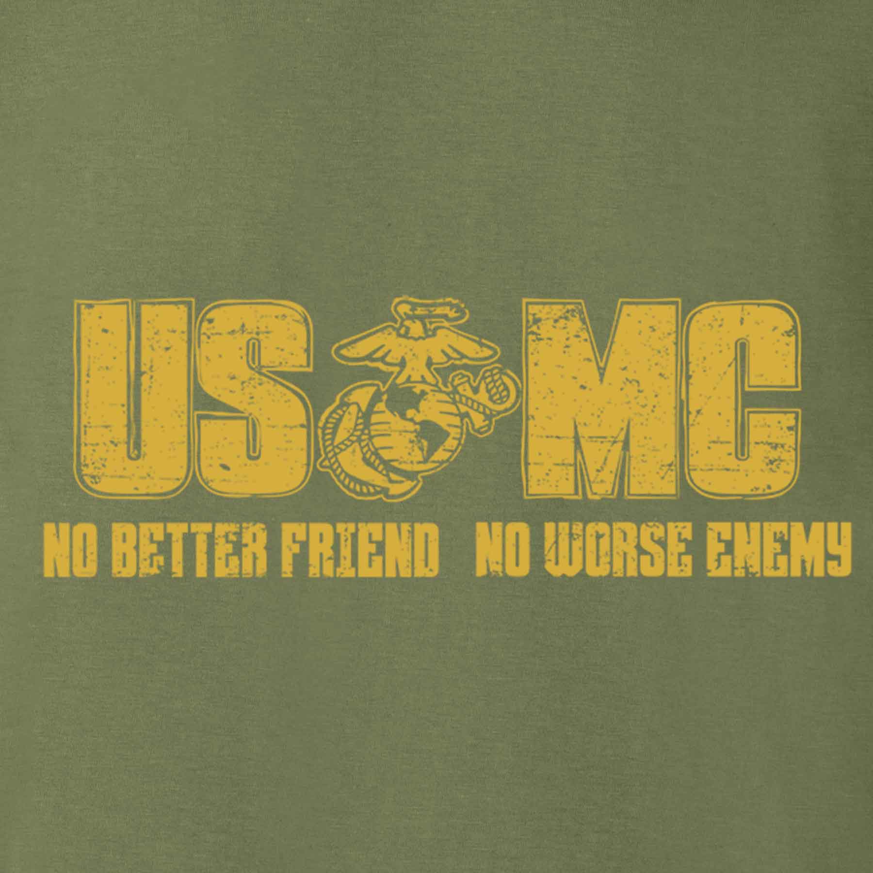 USMC No Better Friend, No Worse Enemy T-shirt - Image 3