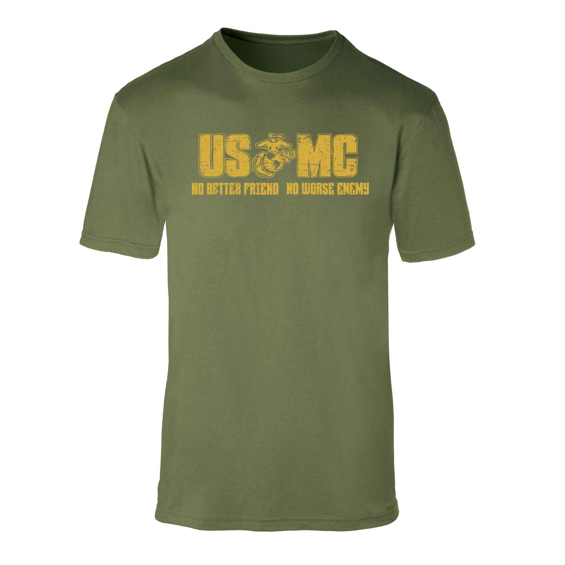 USMC No Better Friend, No Worse Enemy T-shirt - Image 4