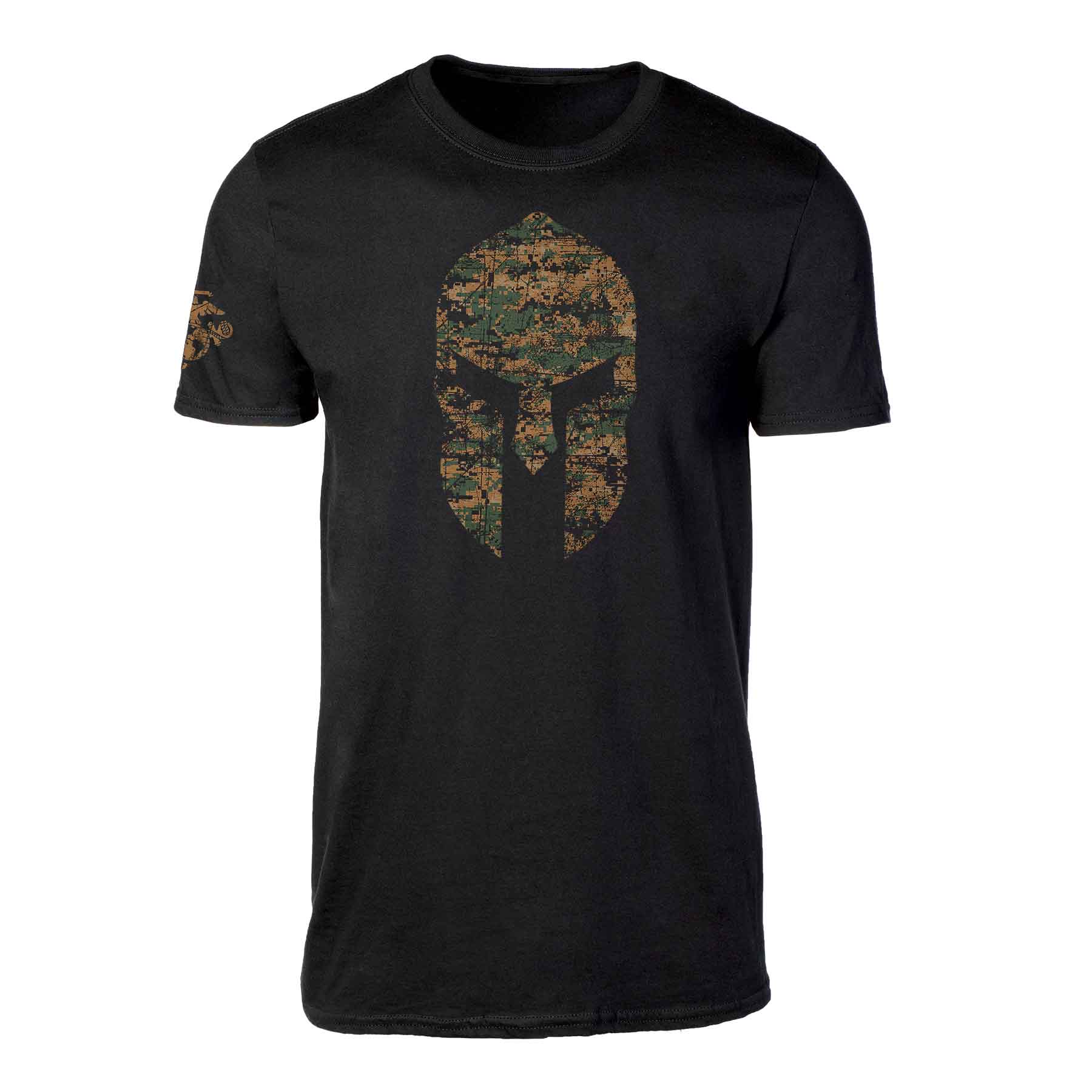 USMC Marpat Camo Spartan Helmet T-shirt - Image 4