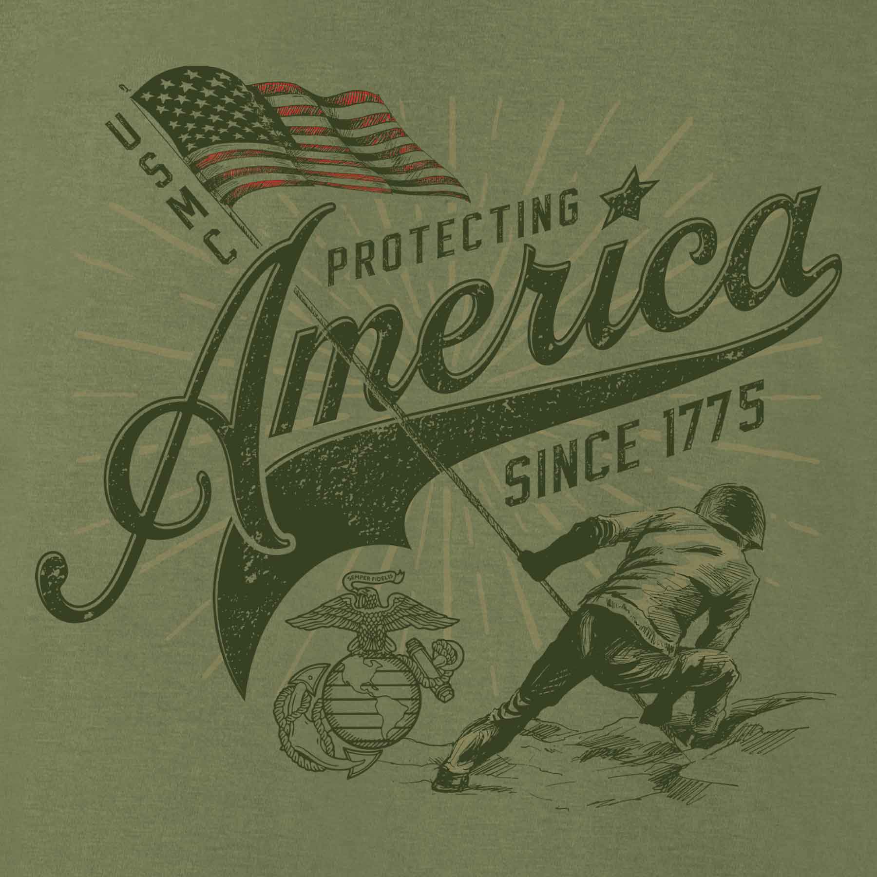 USMC Protecting America Since 1775 T-shirt - Image 3