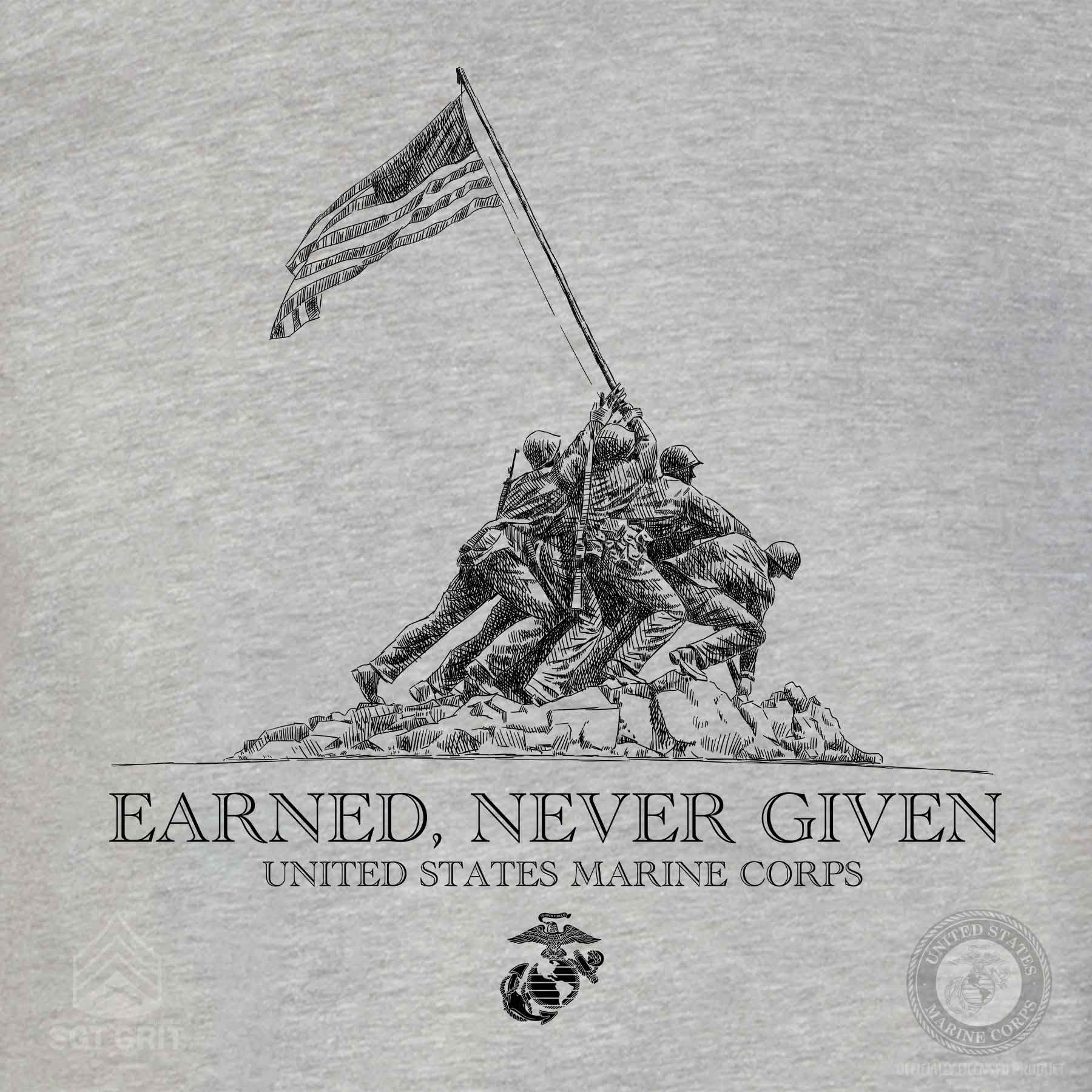 Earned Never Given Full Front T-shirt - Image 3