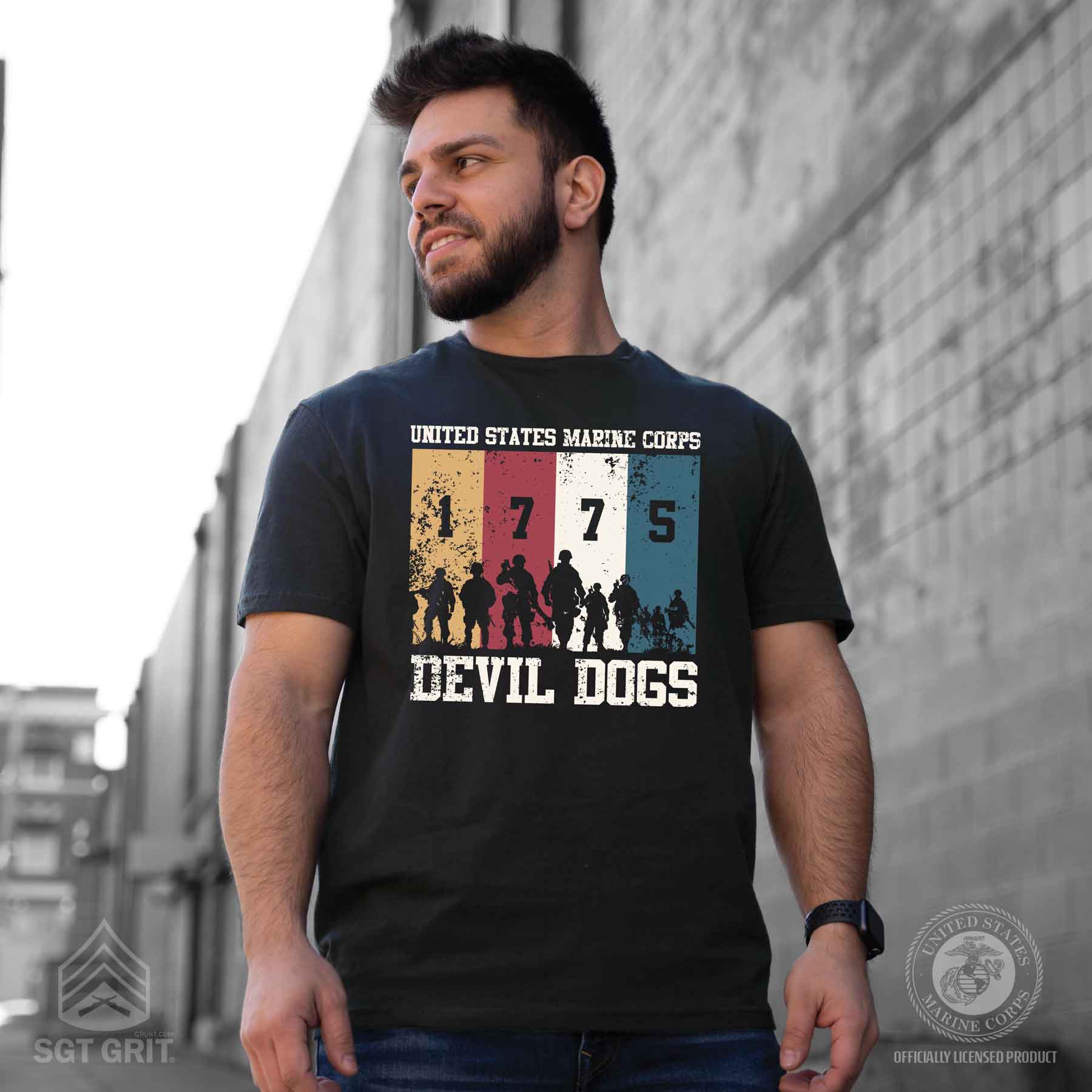 1775 Devil Dogs Full Front T-shirt - Image 2
