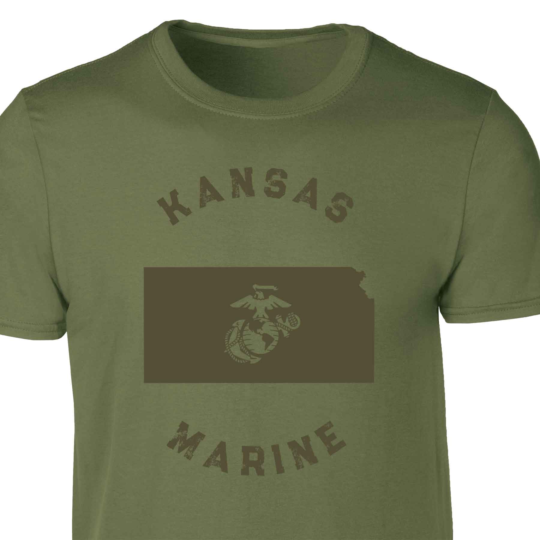 Choose Your State T-shirt, OD Green - Image 19