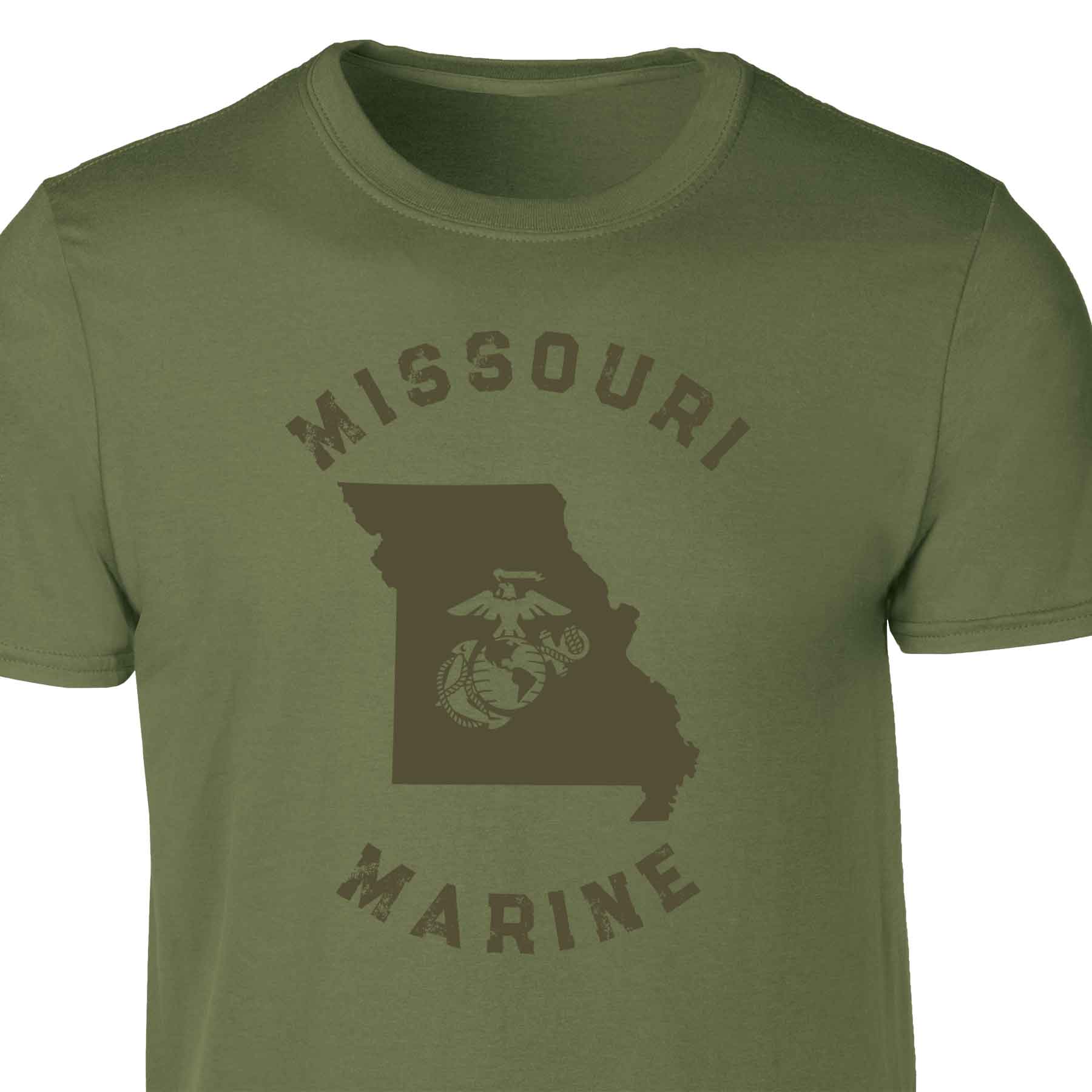Choose Your State T-shirt, OD Green - Image 34