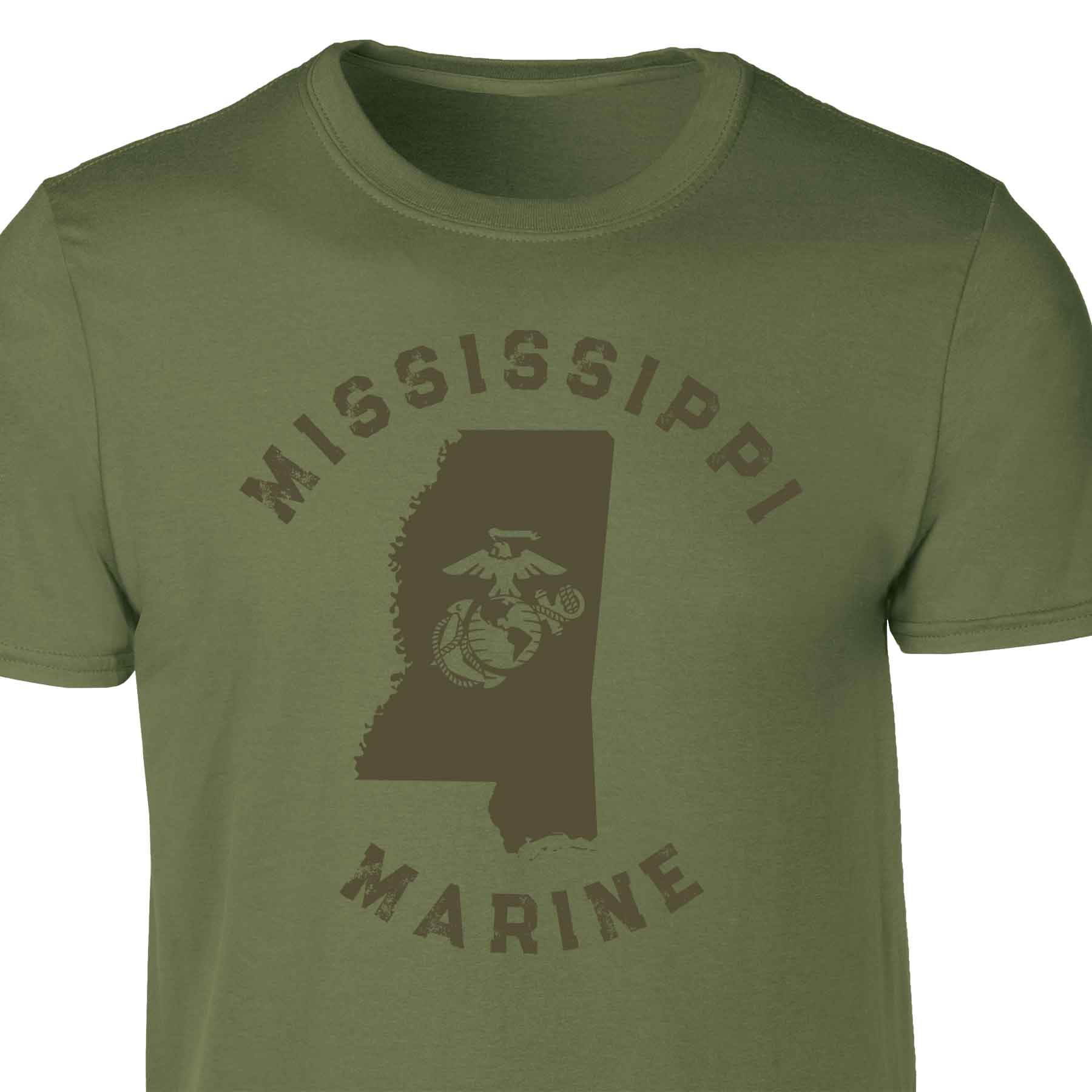 Choose Your State T-shirt, OD Green - Image 35