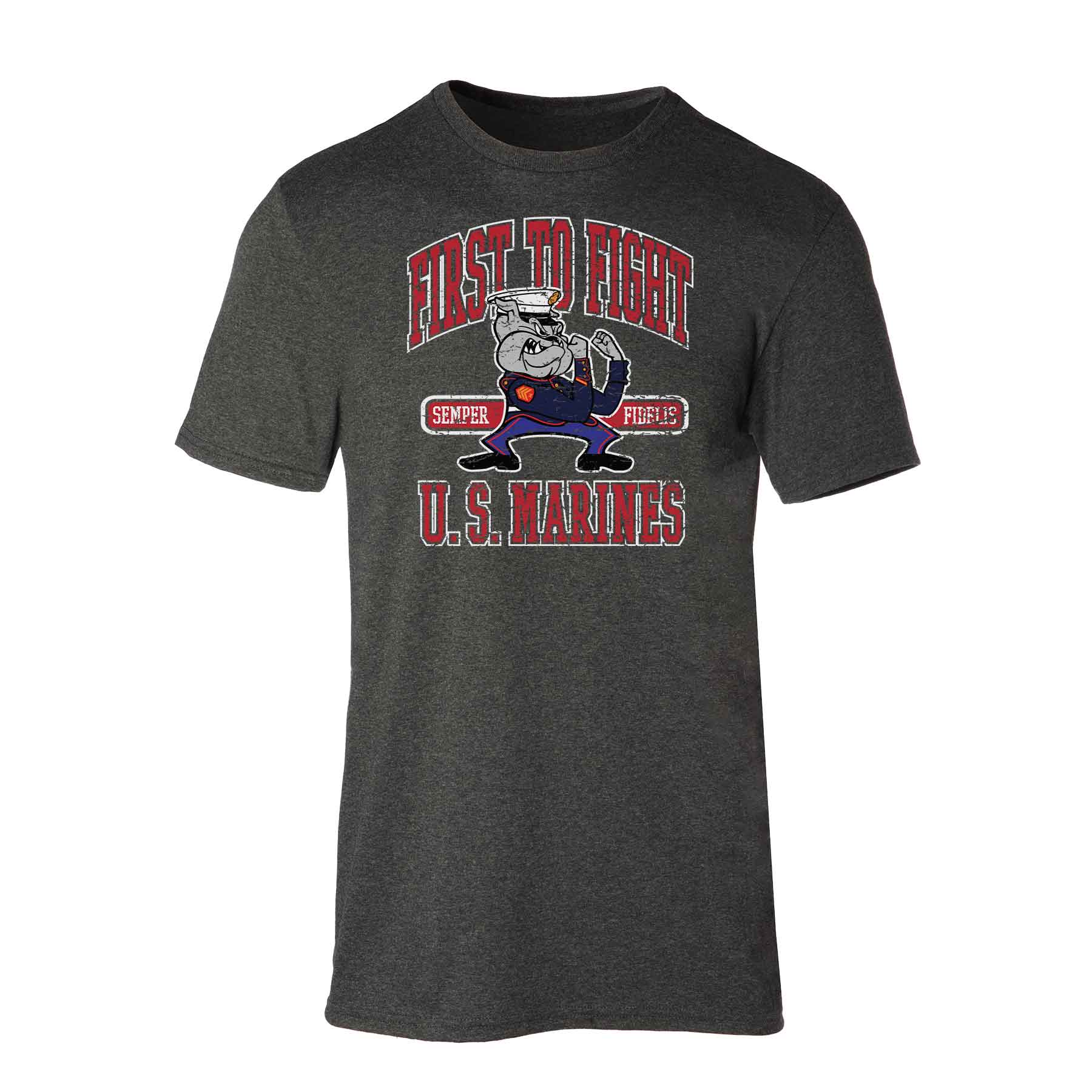 USMC First To Fight Bulldog T-shirt - Image 4