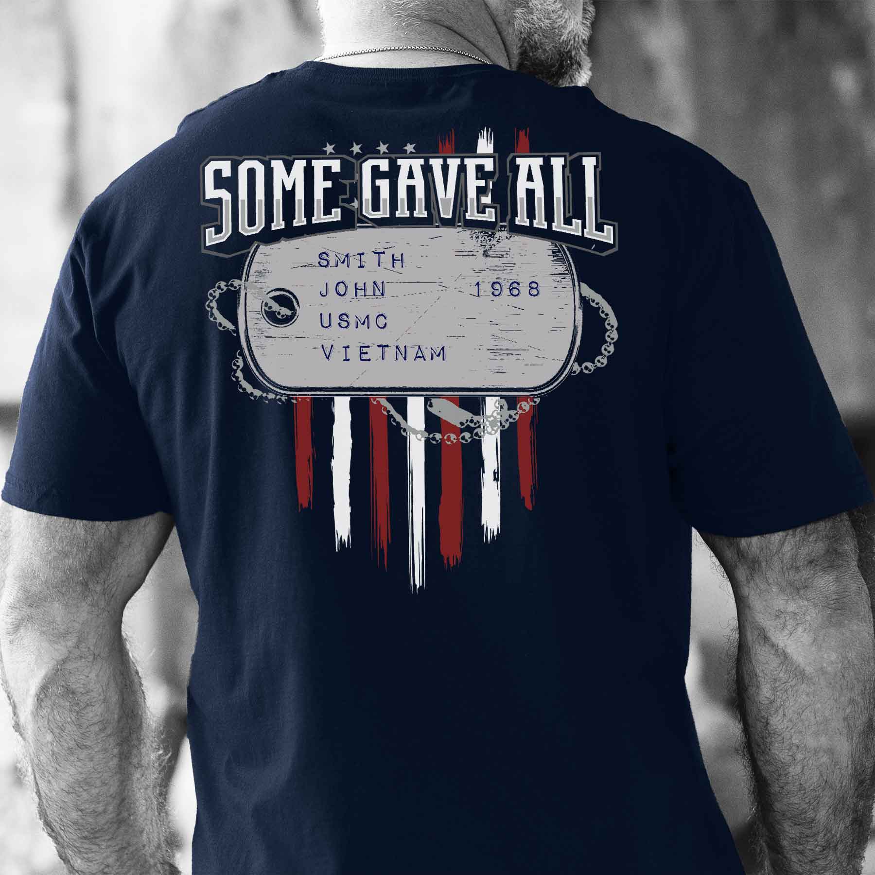 Some Gave All Personalized Dog Tag T-shirt - Image 2