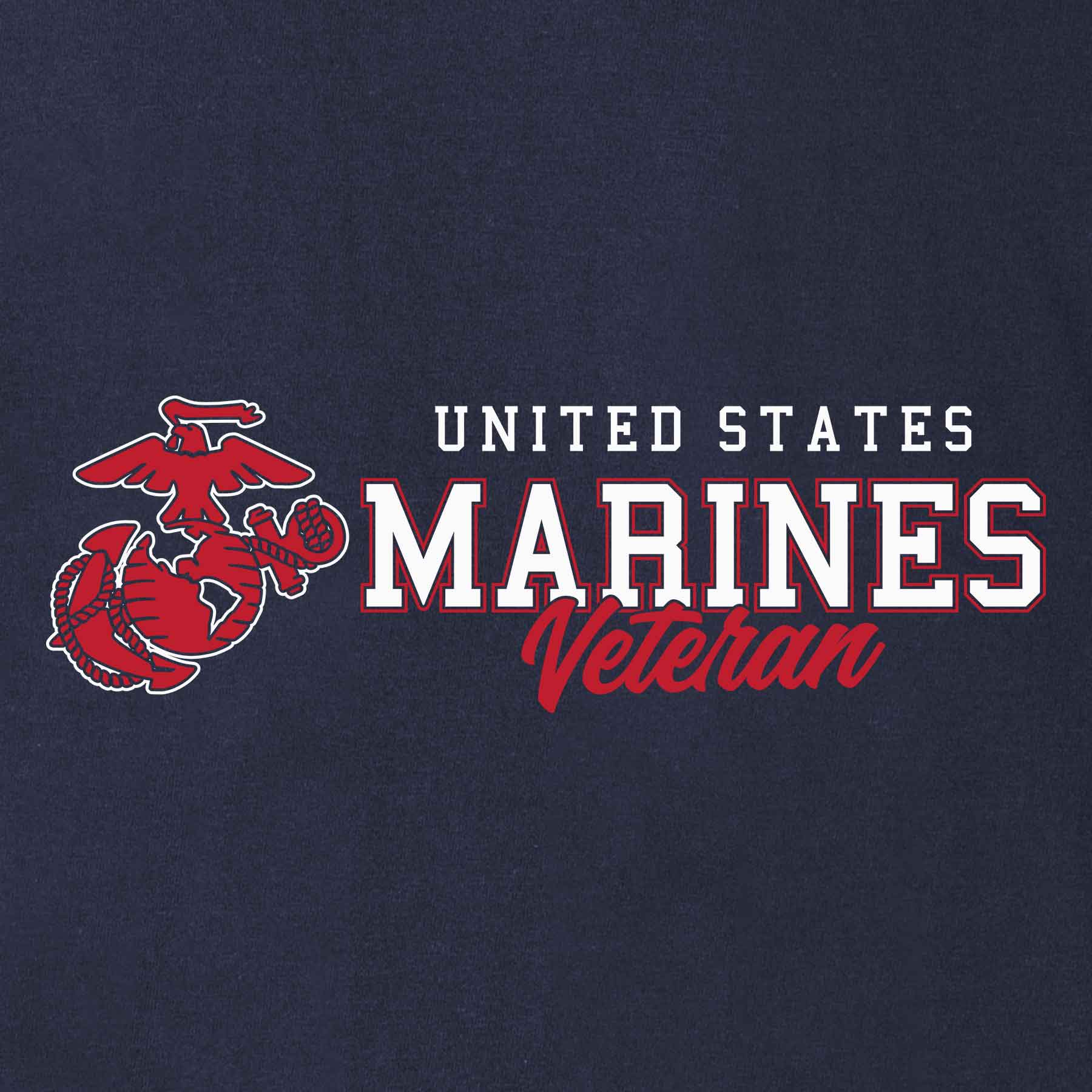 USMC Veteran Script T-shirt - Image 3