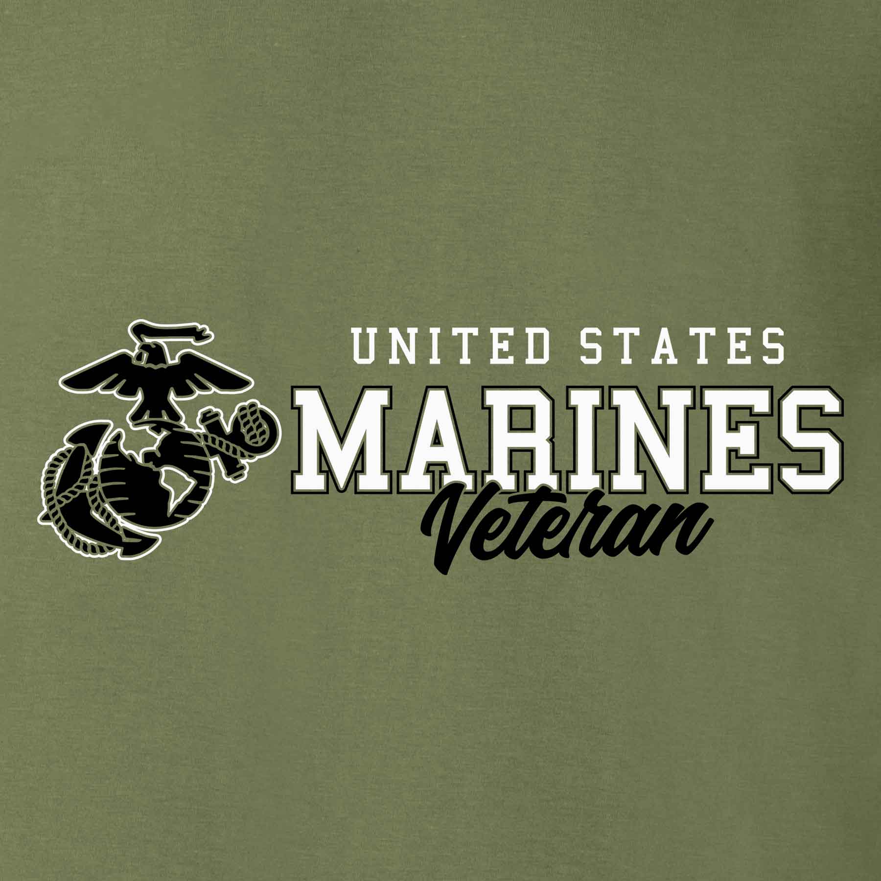USMC Veteran Script T-shirt - Image 8