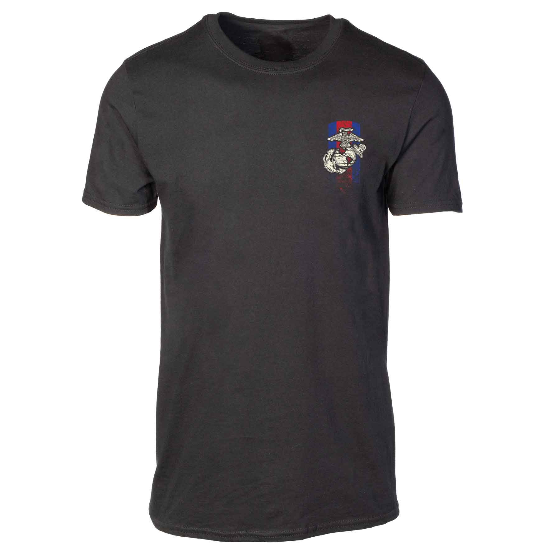 USMC Blood Stripe EGA T-shirt, Black - Image 4