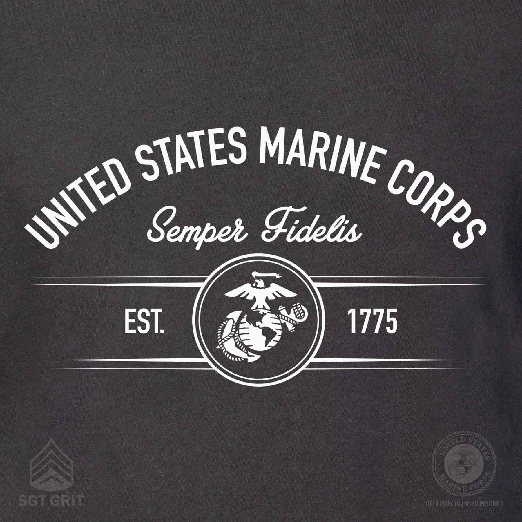 USMC Est. 1775 EGA T-shirt, Black - Image 3