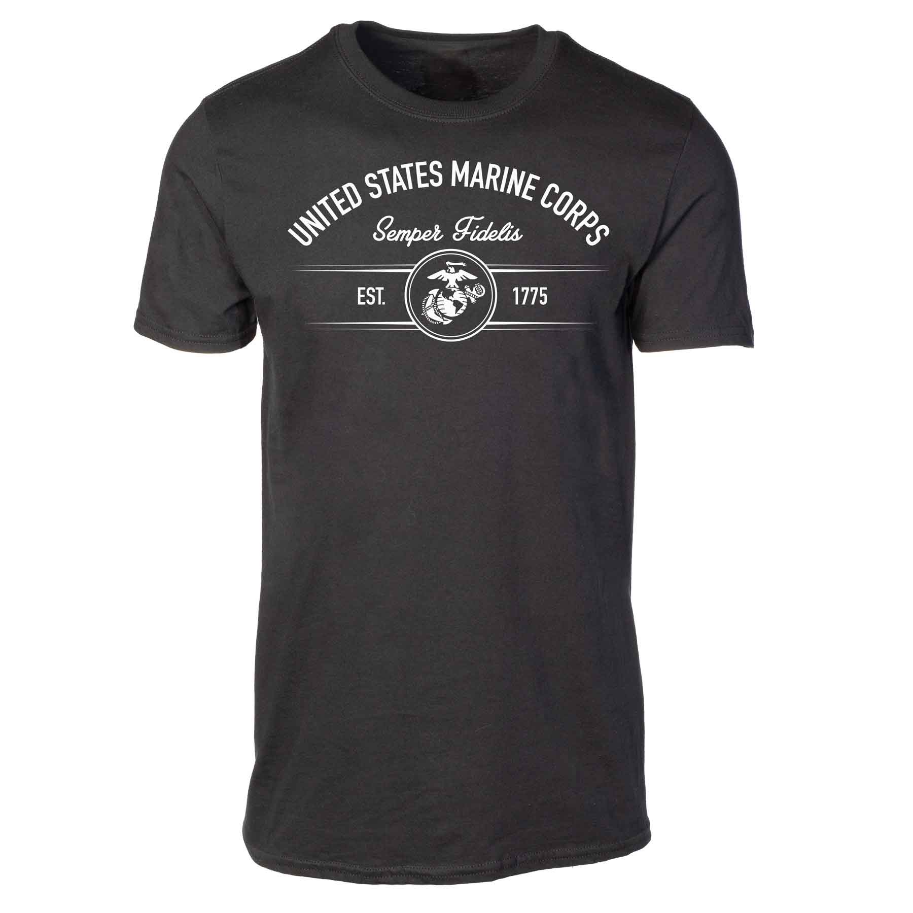 USMC Est. 1775 EGA T-shirt, Black - Image 4