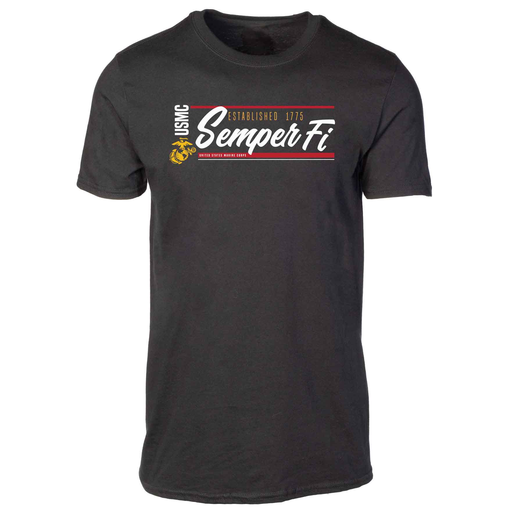 USMC Semper Fi Script T-shirt - Image 4