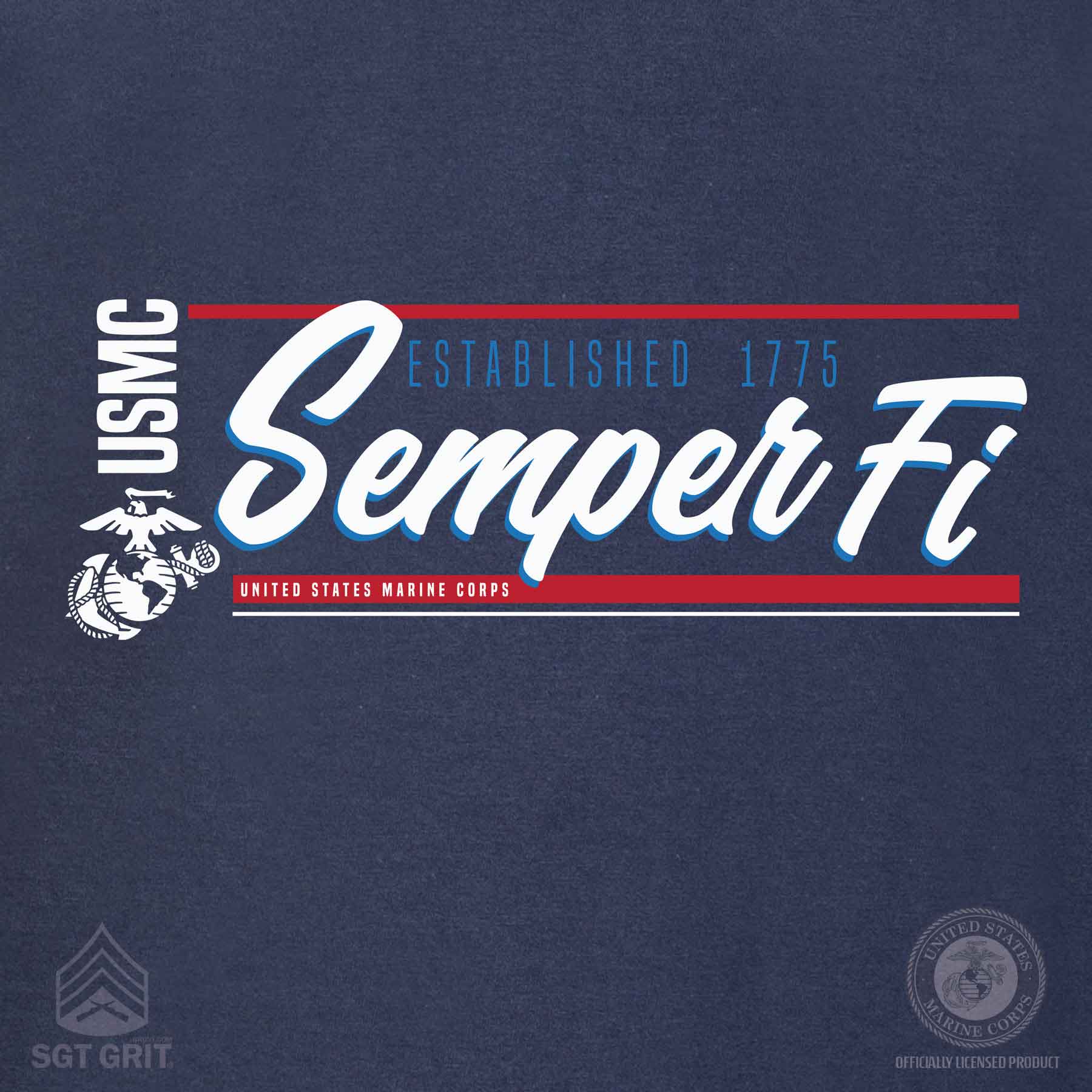 USMC Semper Fi Script T-shirt - Image 9