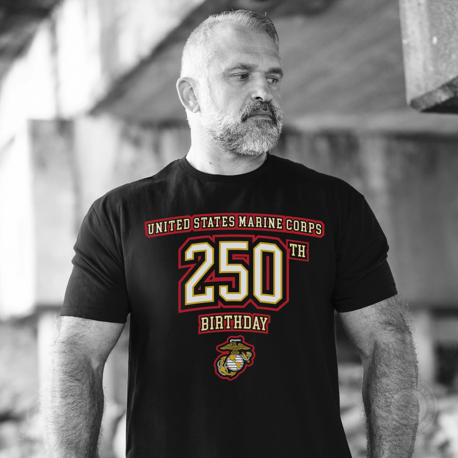 USMC 250th Birthday Athletic T-Shirt - Image 2