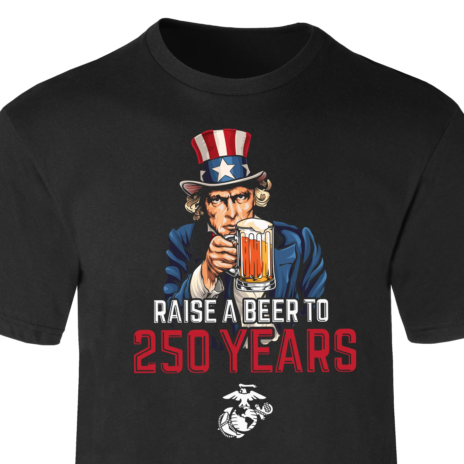 USMC Raise A Beer to 250 Years T-Shirt