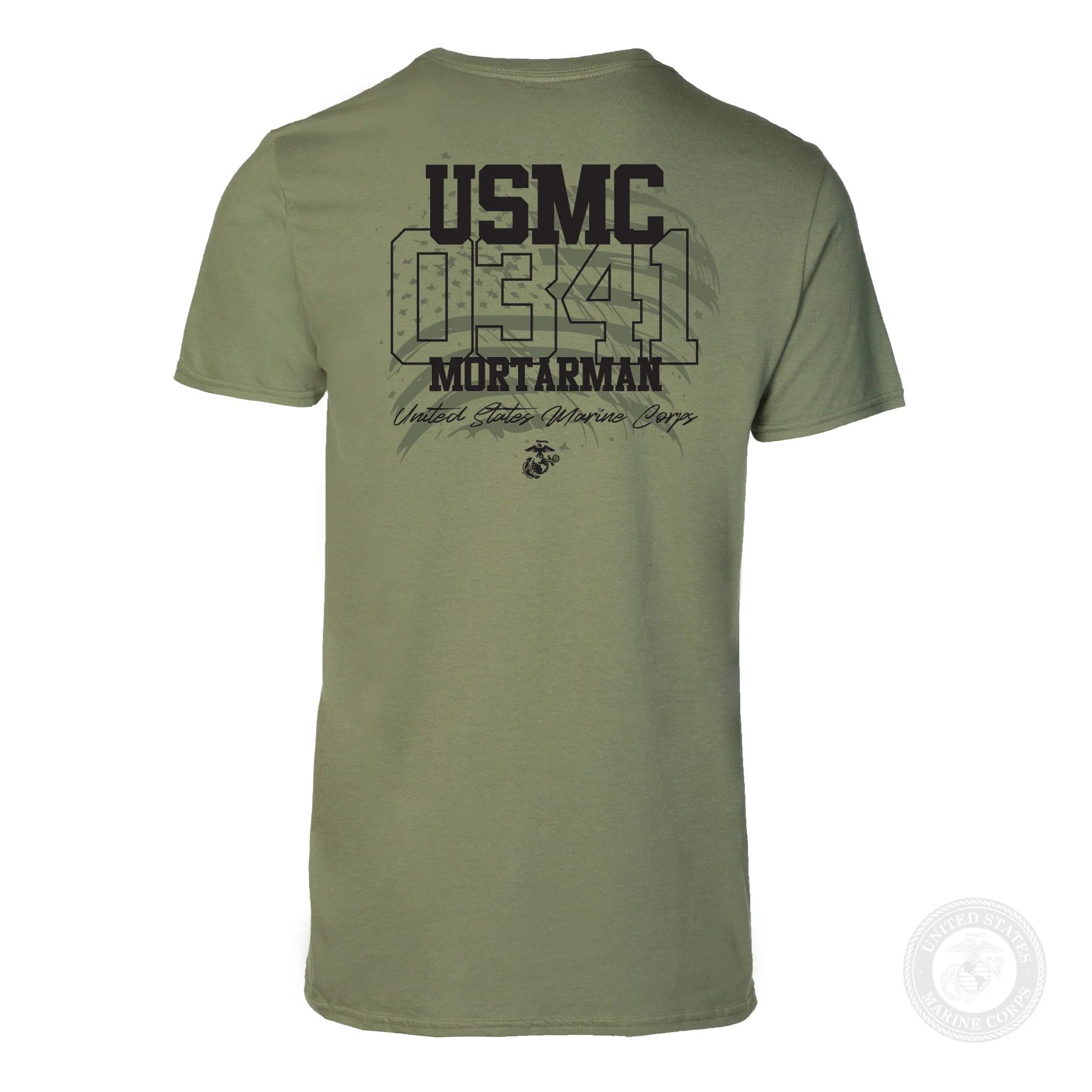 Choose Your Marine MOS Flag T-shirt- Back Design - Image 8
