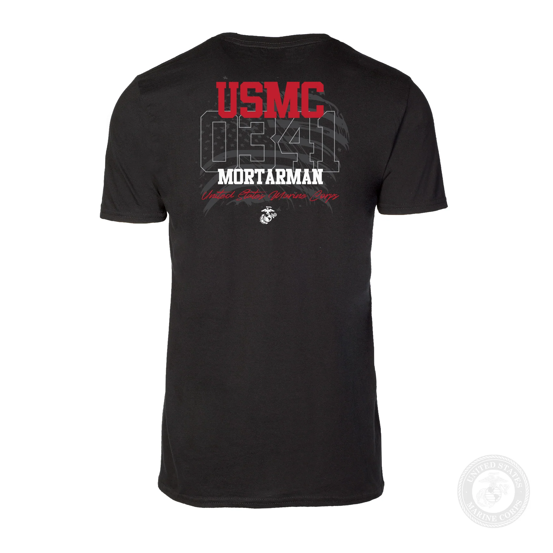 Choose Your Marine MOS Flag T-shirt- Back Design - Image 9