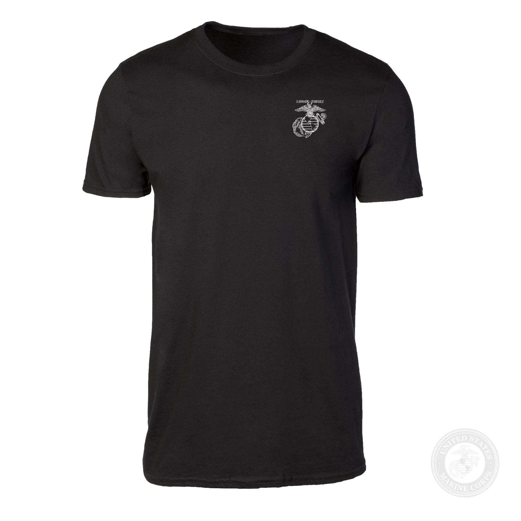 Grumpy Old Marine Vintage EGA T-shirt- Back Design - Image 7