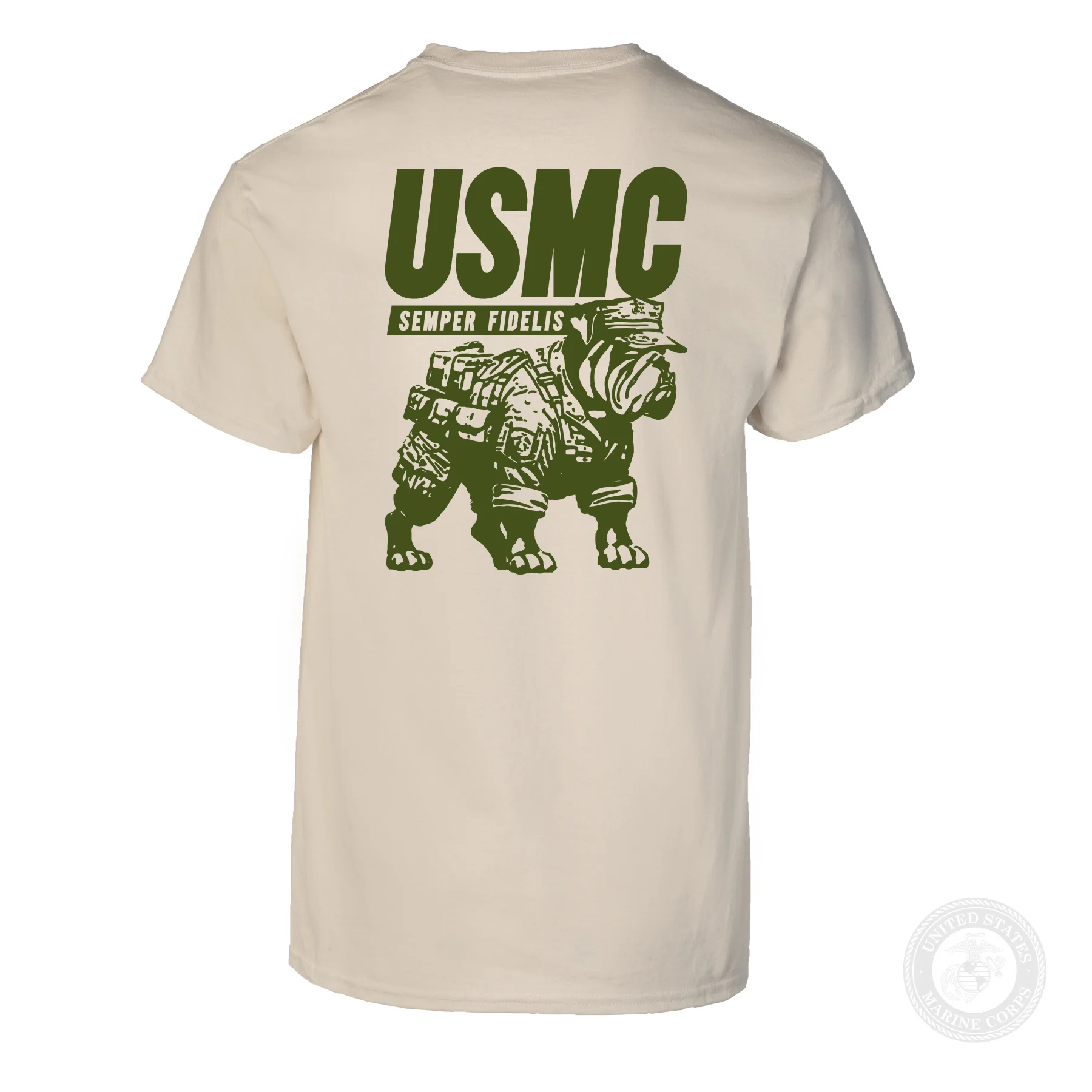 USMC Combat Bulldog T-shirt- Back Design - Image 11
