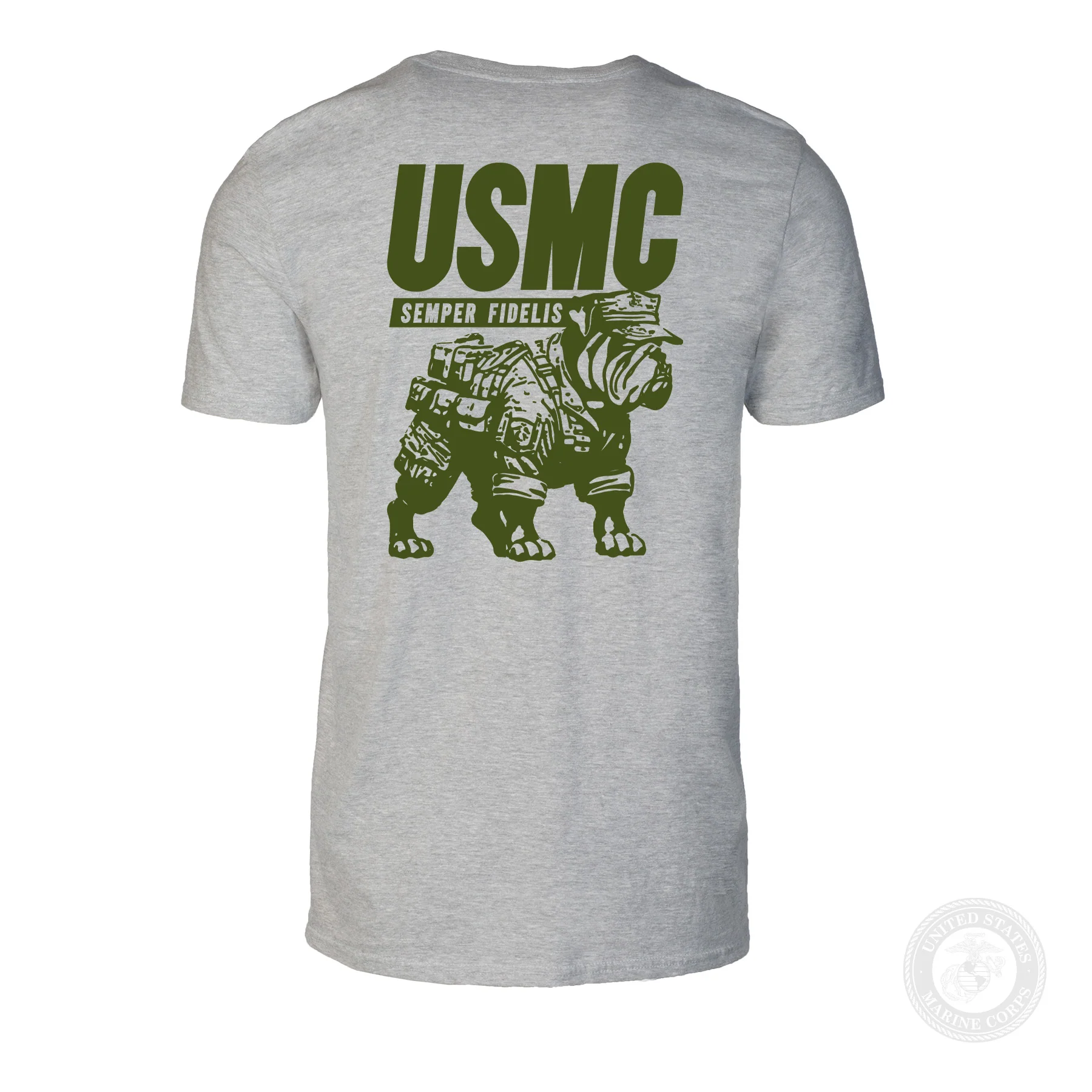 USMC Combat Bulldog T-shirt- Back Design - Image 5