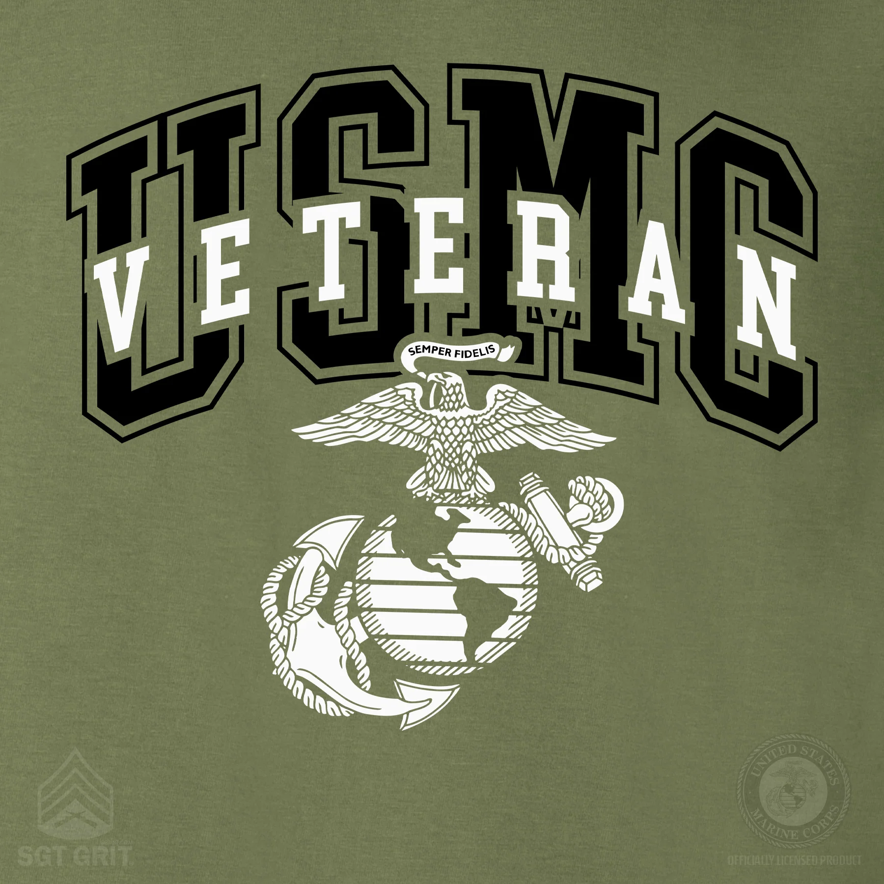 USMC Veteran T-shirt- Back Design - Image 21