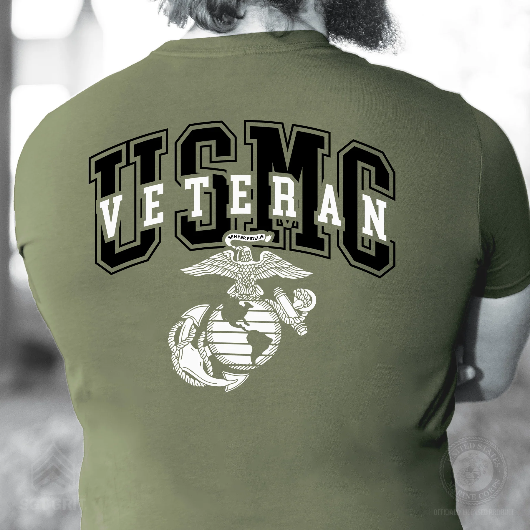 USMC Veteran T-shirt- Back Design - Image 5