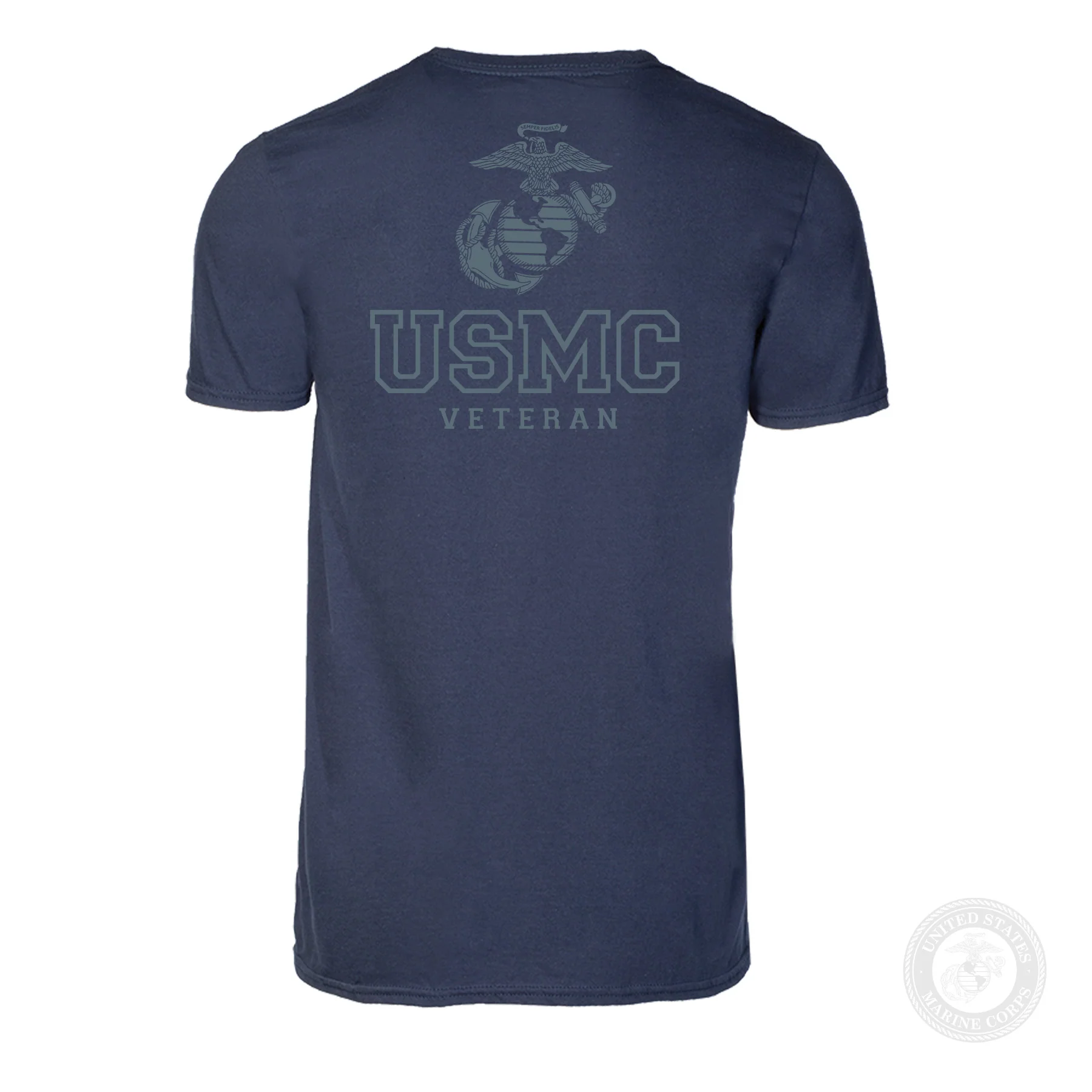 USMC Veteran Tonal T-shirt- Back Design - Image 11