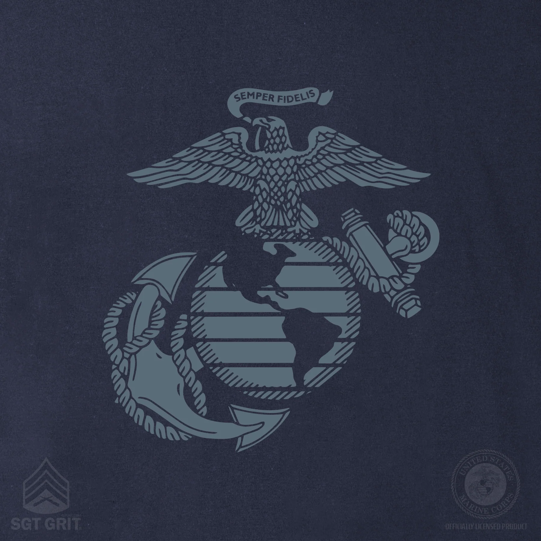 USMC Veteran Tonal T-shirt- Back Design - Image 16
