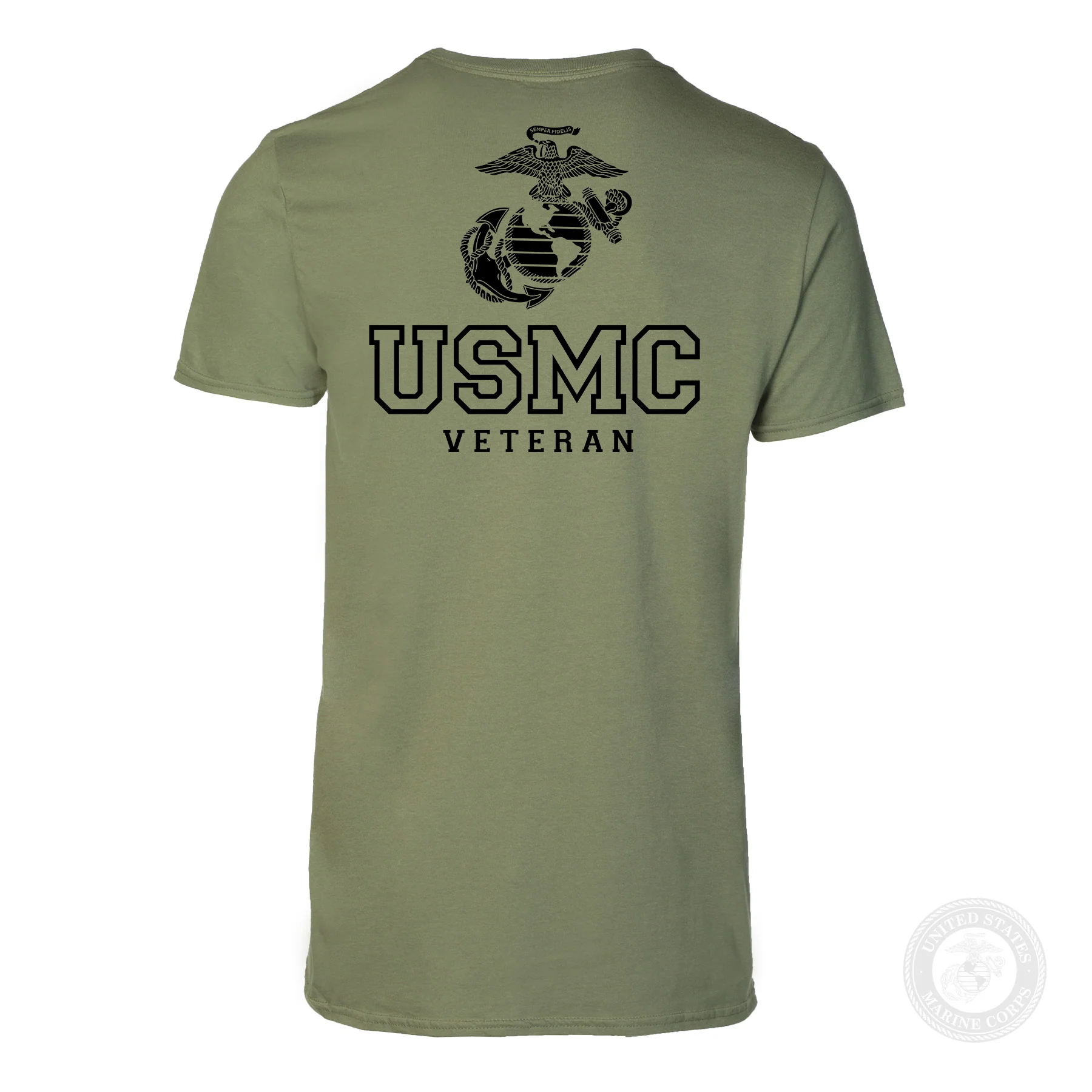 USMC Veteran Tonal T-shirt- Back Design - Image 17