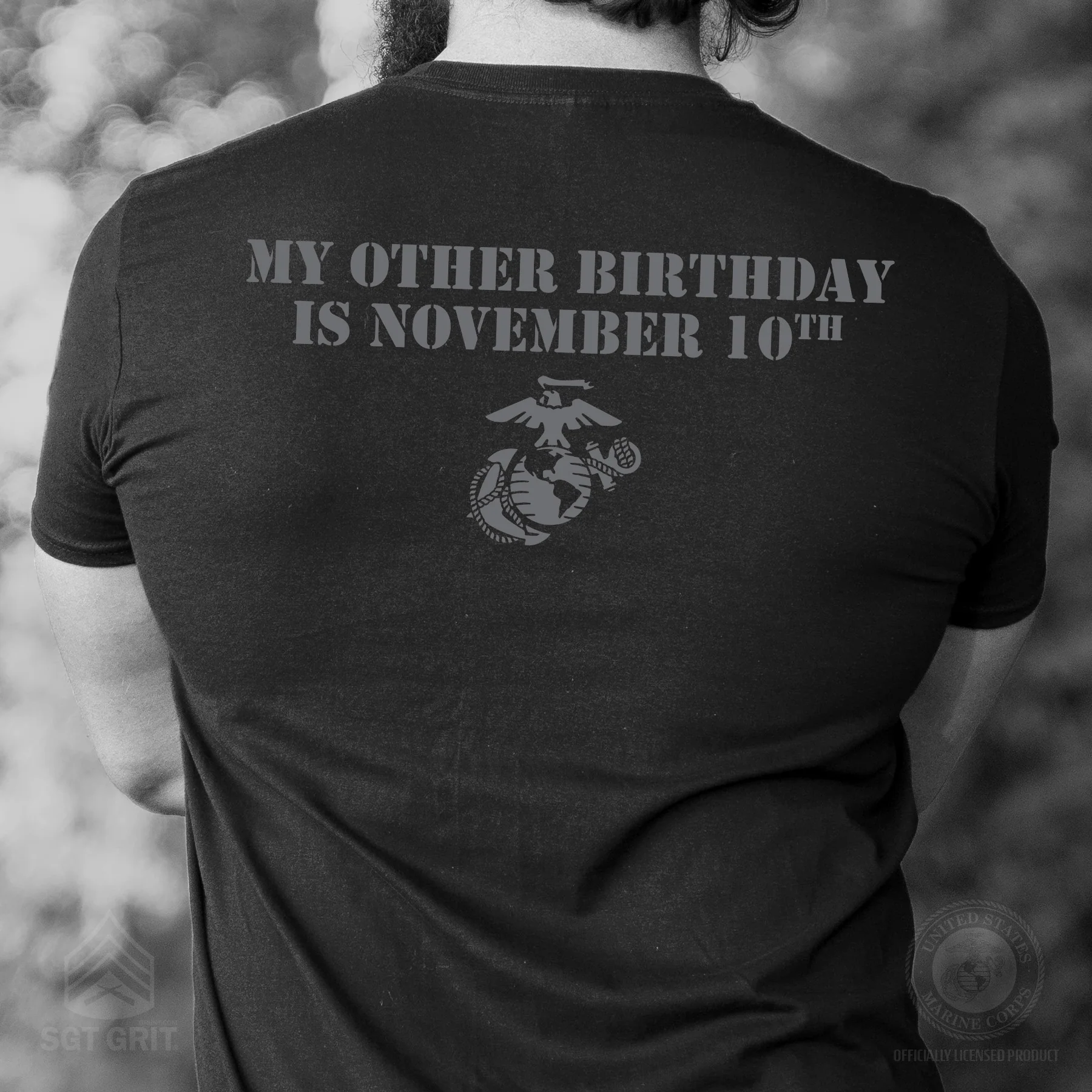 My Other Birthday Is November 10th T-shirt- Back Design - Image 4