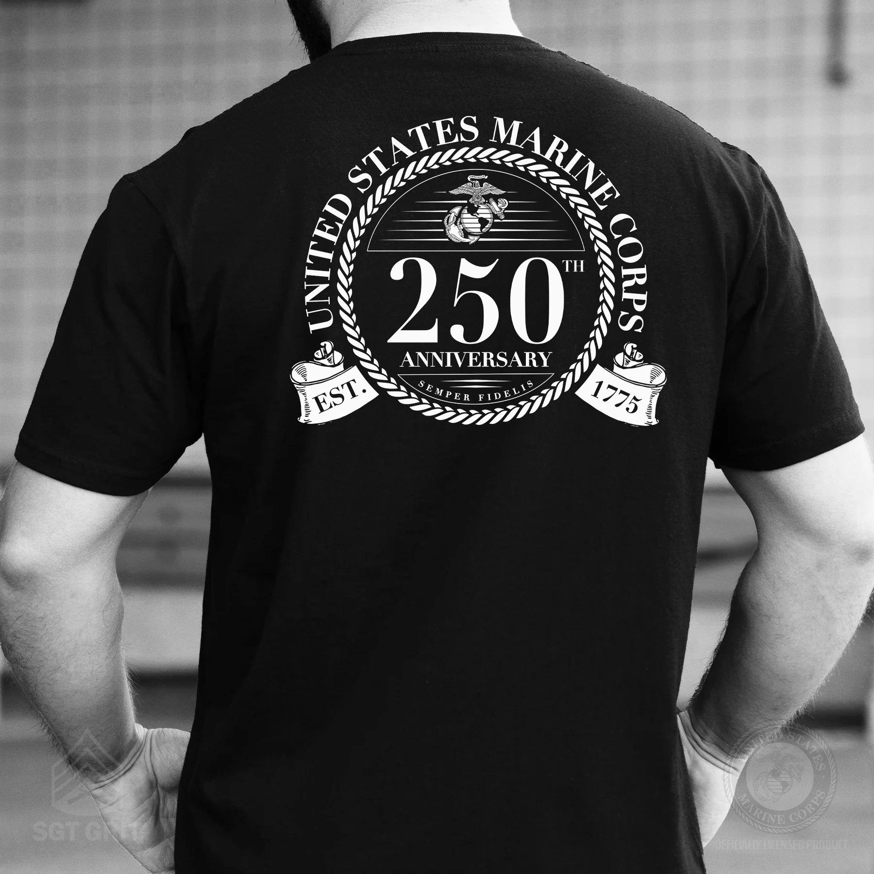 USMC 250th Anniversary Formal T-Shirt- Back Design - Image 2