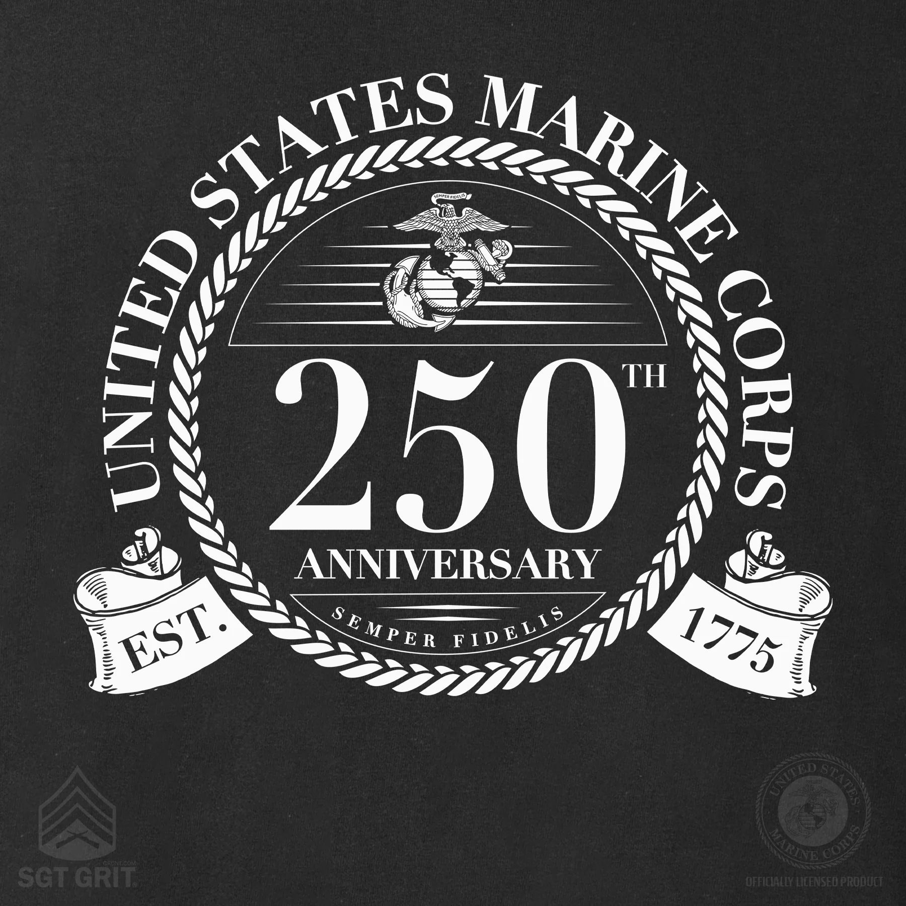 USMC 250th Anniversary Formal T-Shirt- Back Design - Image 4