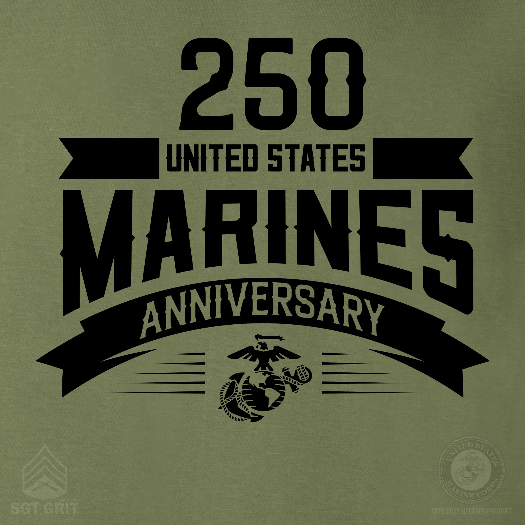 USMC 250th Anniversary Ribbon T-Shirt- Back Design - Image 13