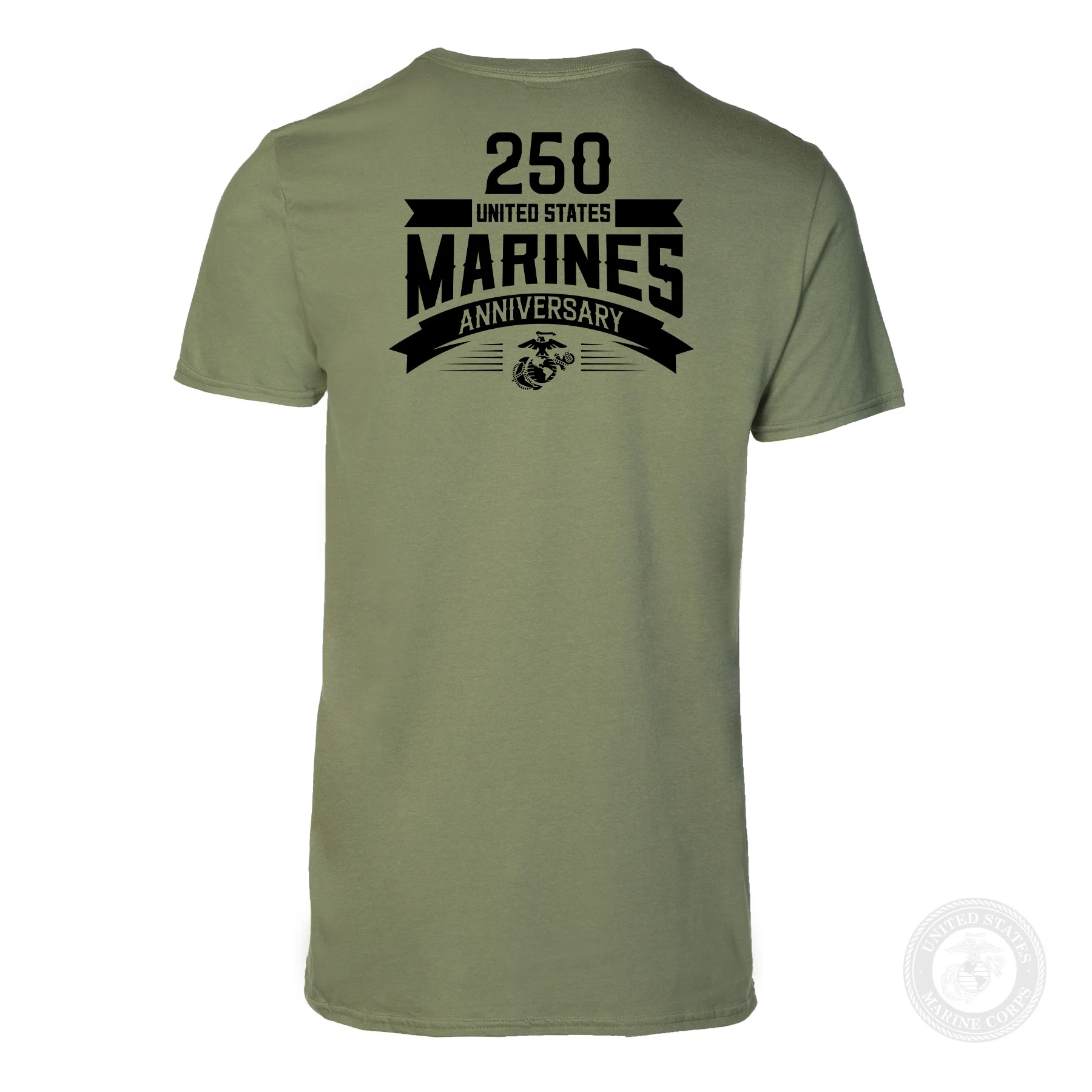 USMC 250th Anniversary Ribbon T-Shirt- Back Design - Image 15