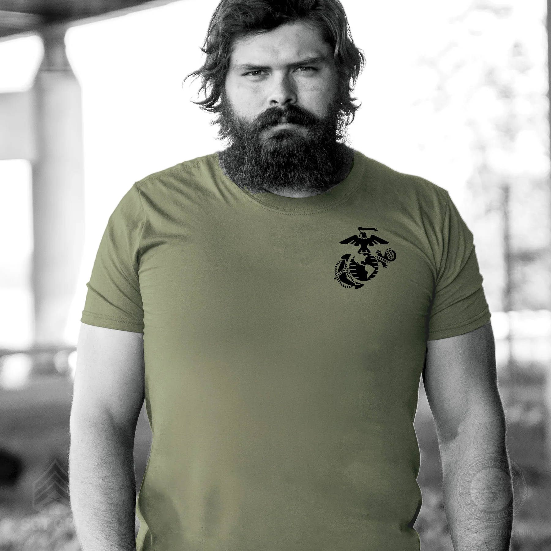 USMC 250th Anniversary Ribbon T-Shirt- Back Design - Image 6