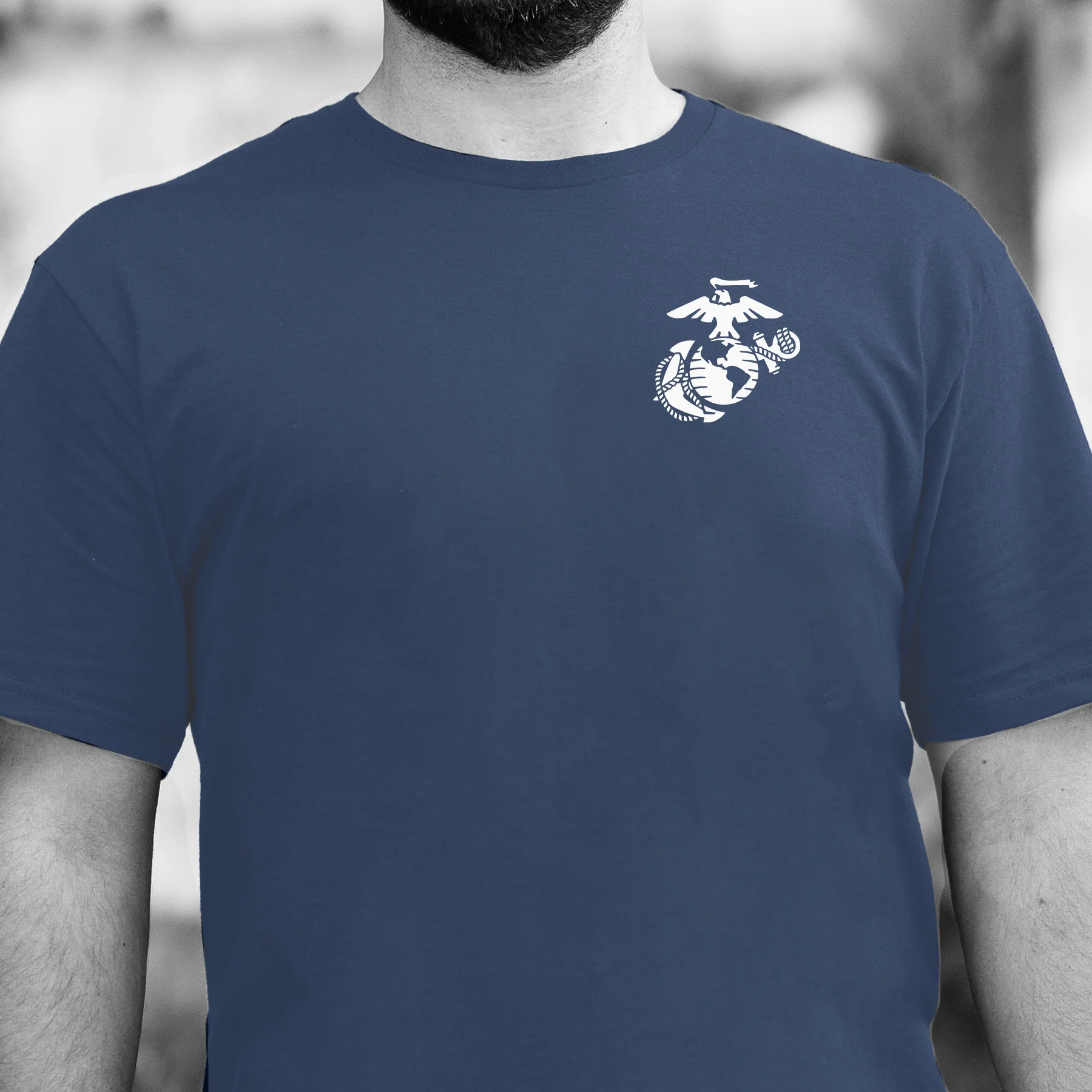 USMC 250th Anniversary Stencil T-Shirt- Back Design - Image 3