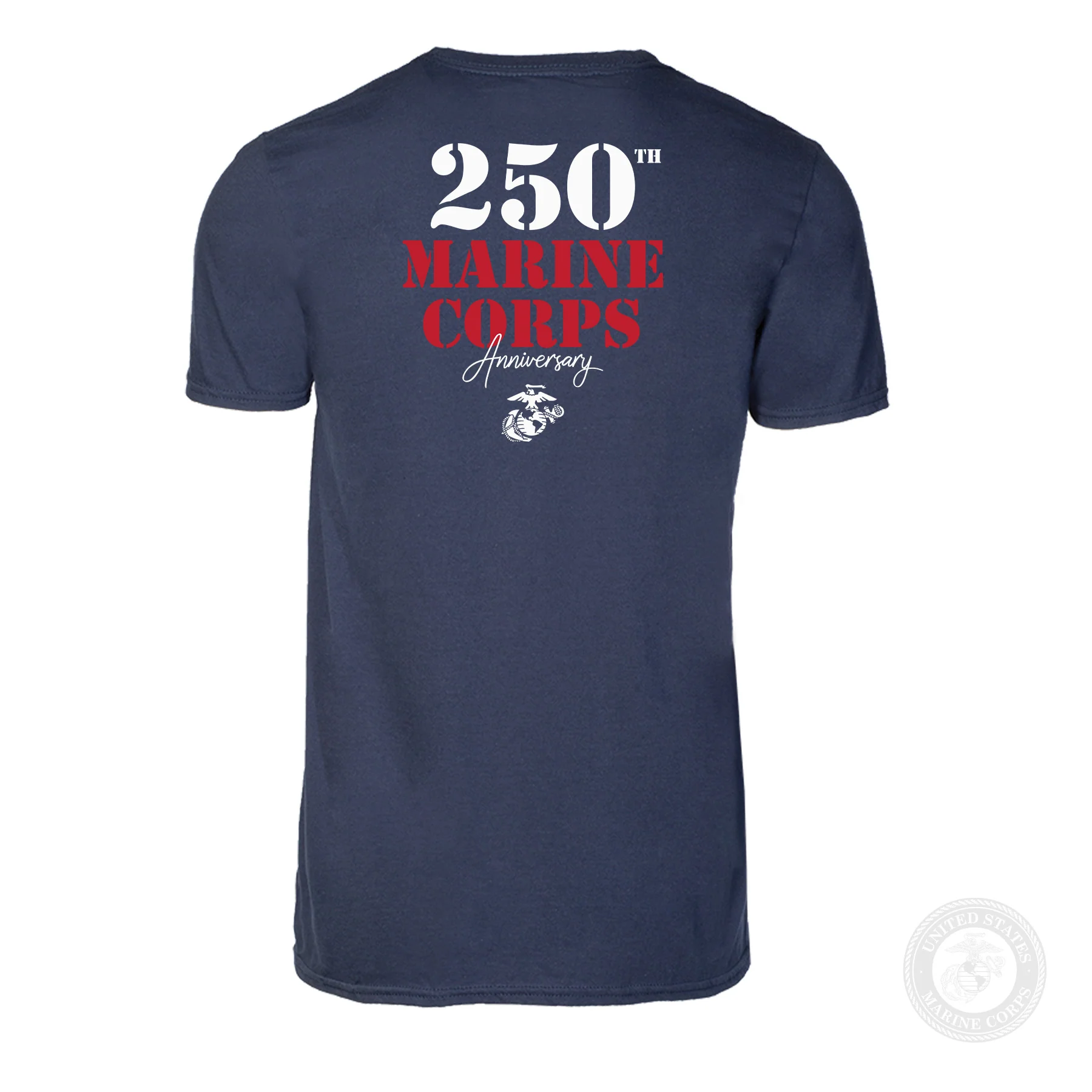 USMC 250th Anniversary Stencil T-Shirt- Back Design - Image 5